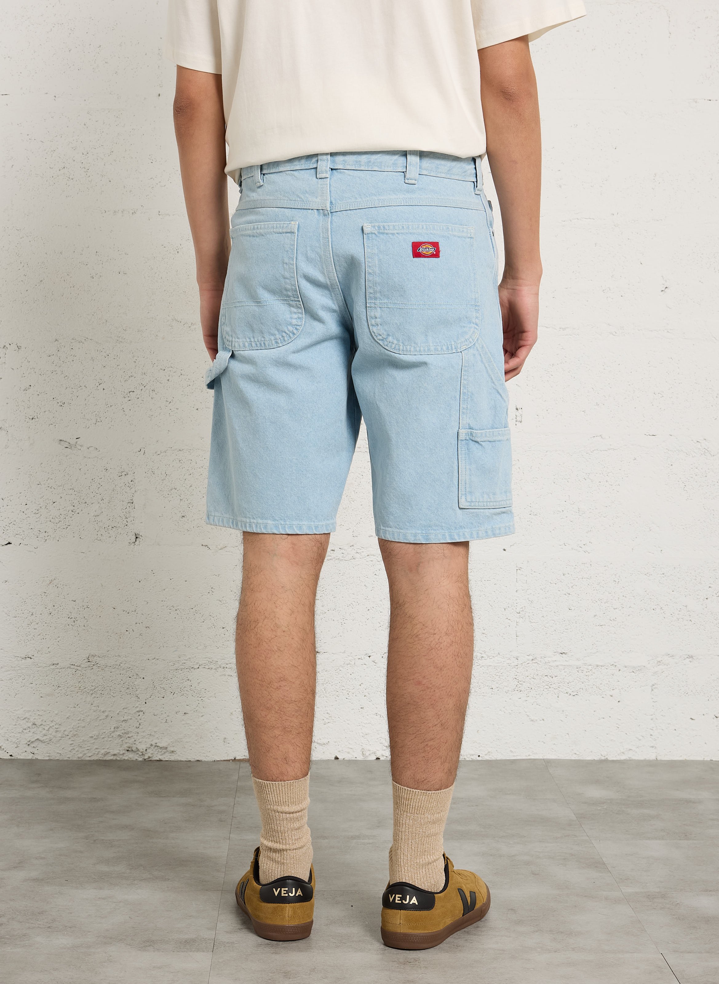 Gerader hoher Taillenjeansrock DICKIES Blau