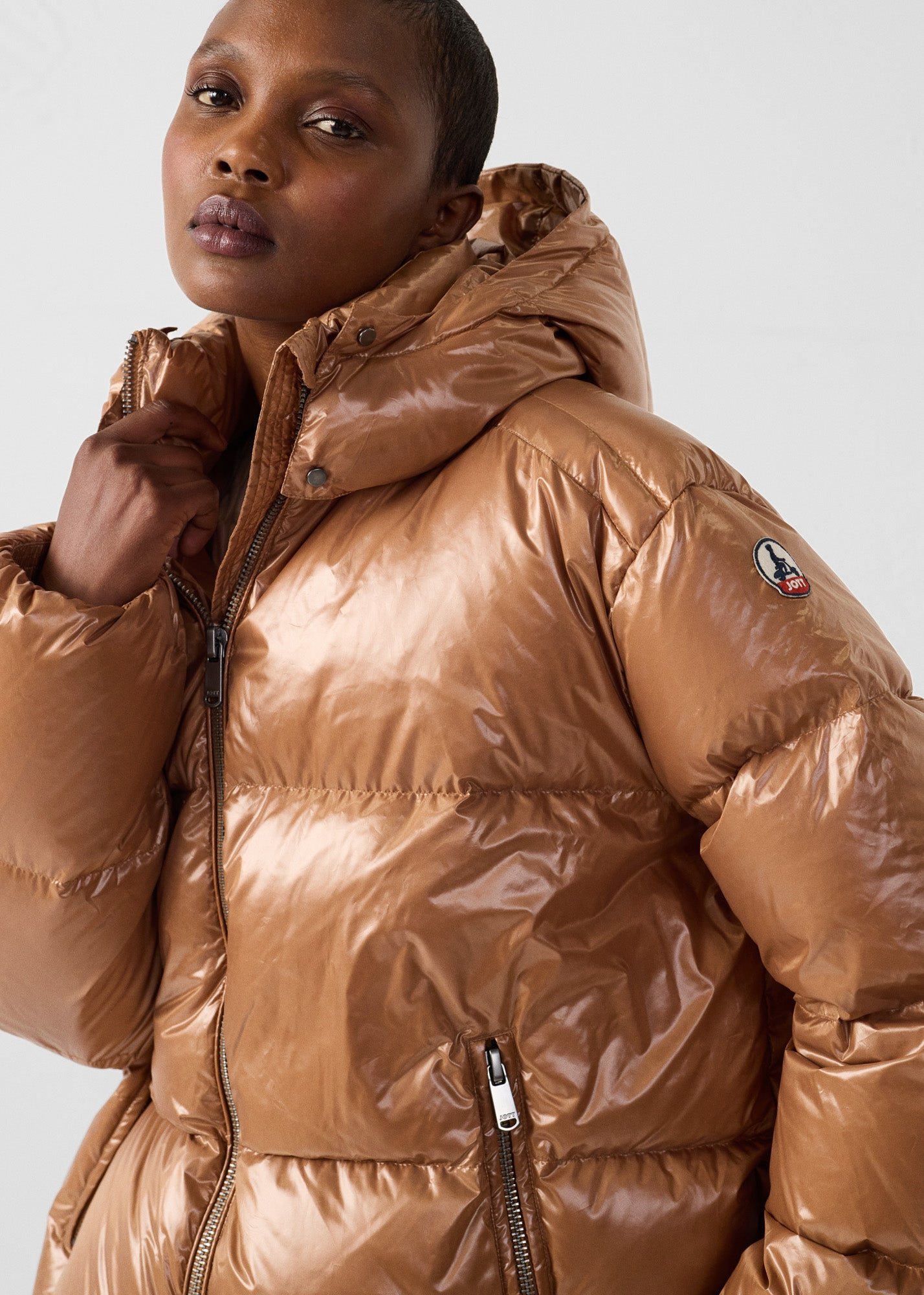 Doudoune grand froid puffer brillante quinn shiny JOTT Marron