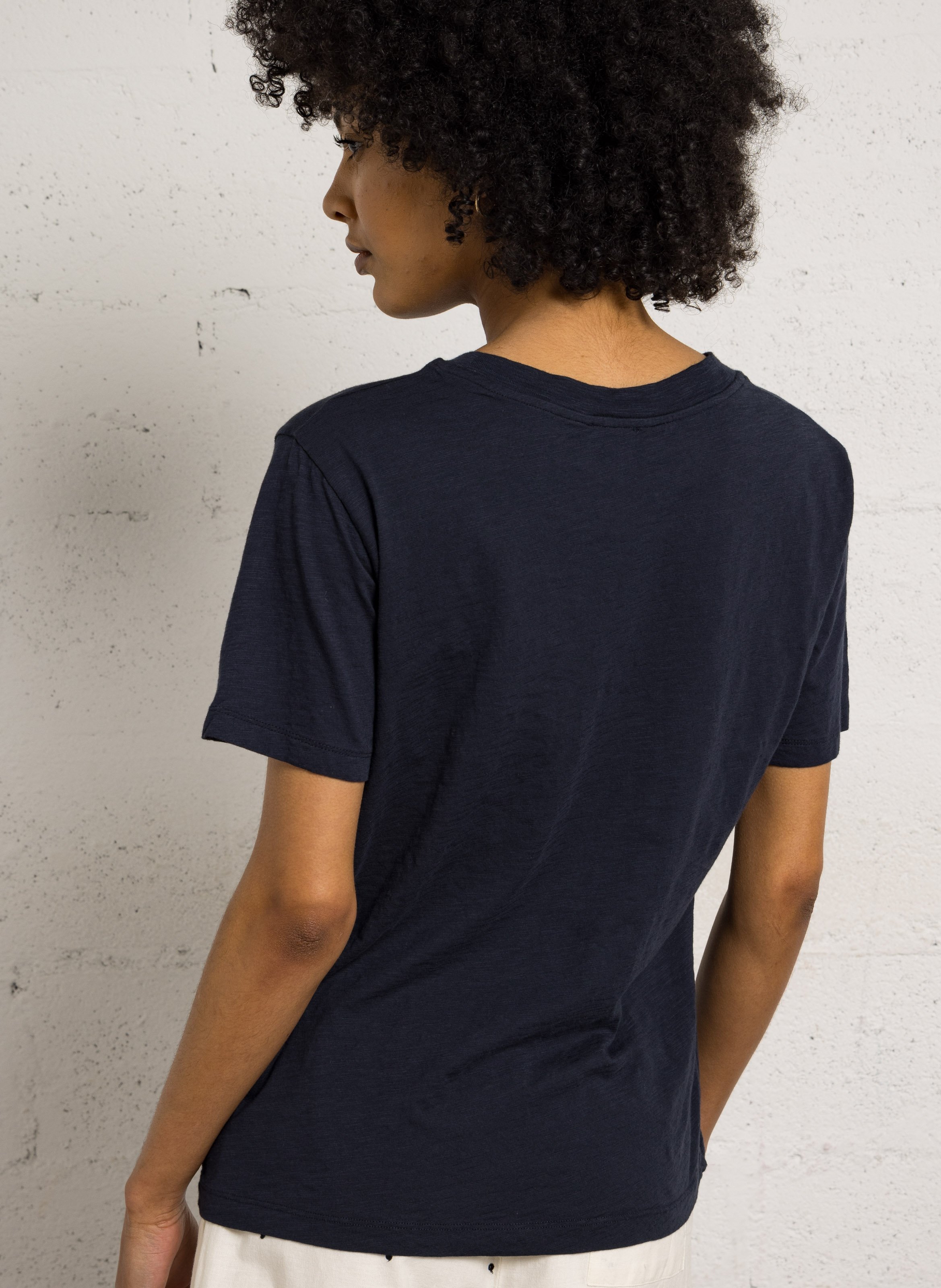 Effen T-shirt BENSIMON Blauw
