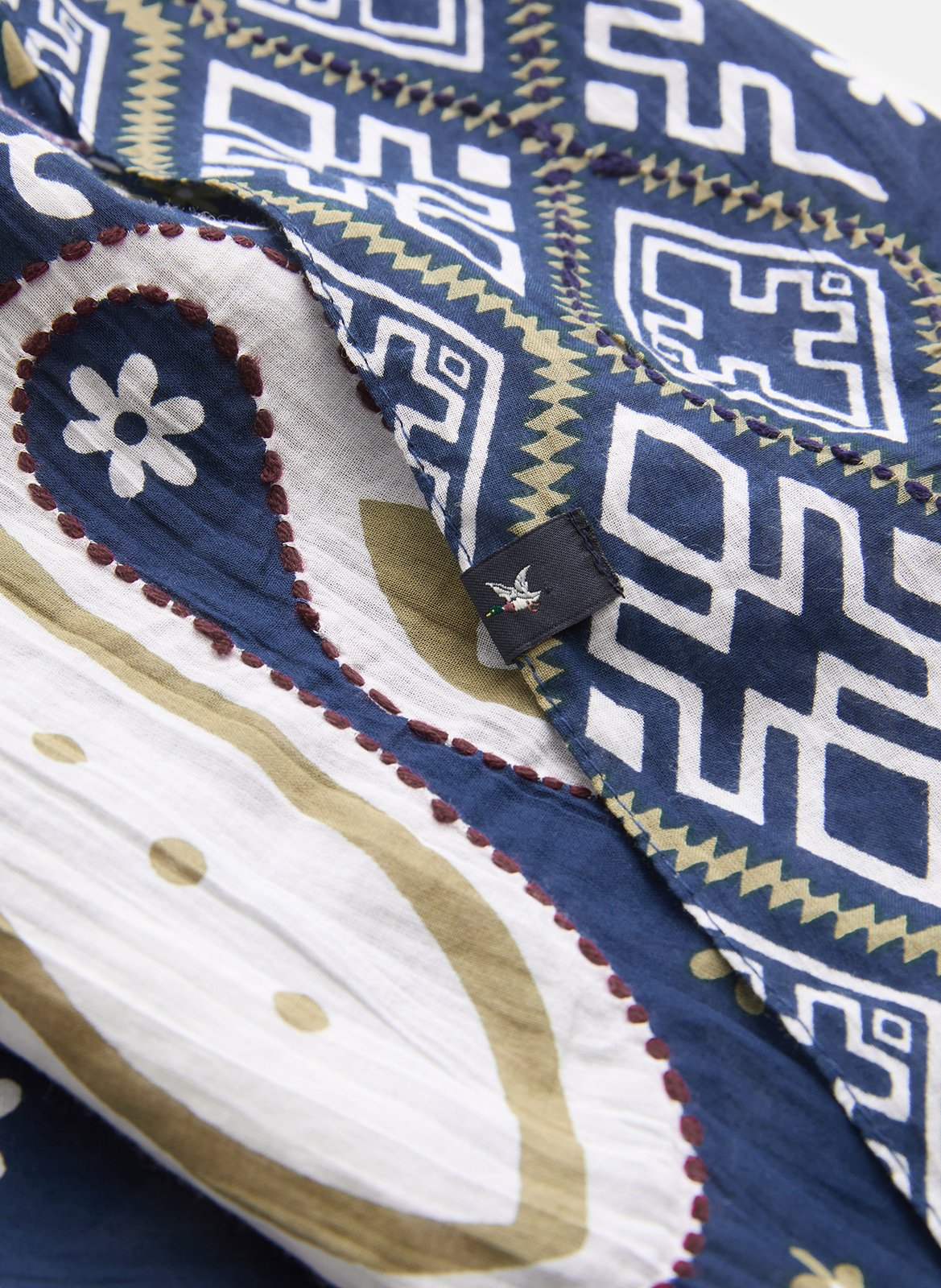 Foulard à imprimé floral en coton CHEVIGNON Bleu