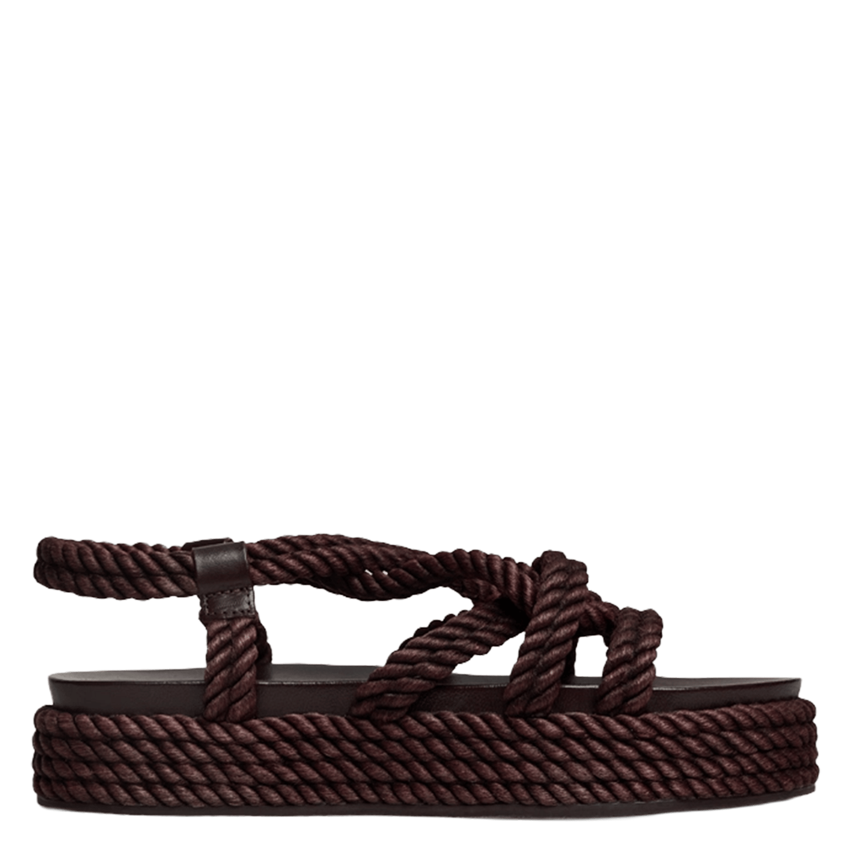 Wedge rope sandals JONAK Brown