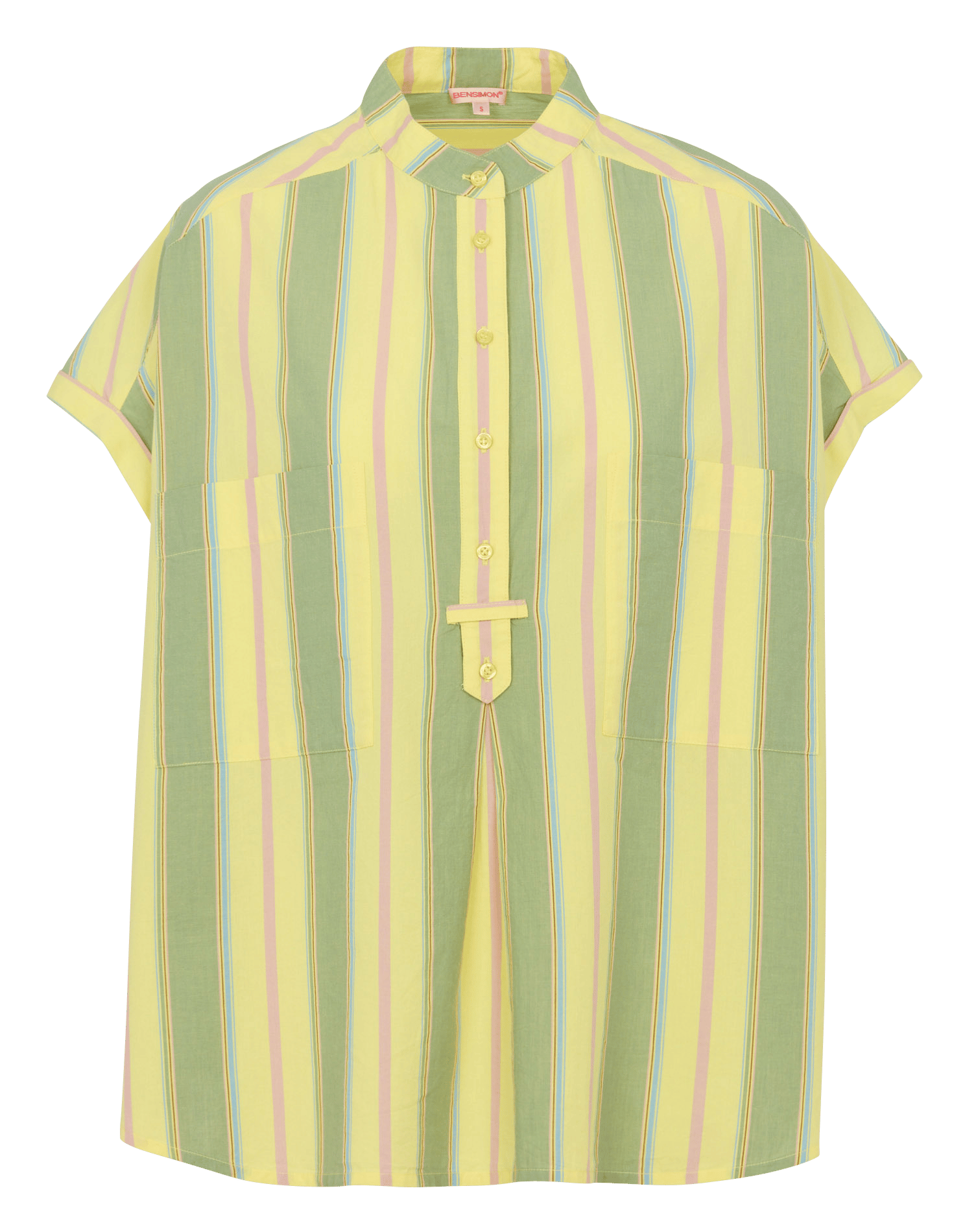 Katoenen blouse met ronde hals BENSIMON Veelkleurig