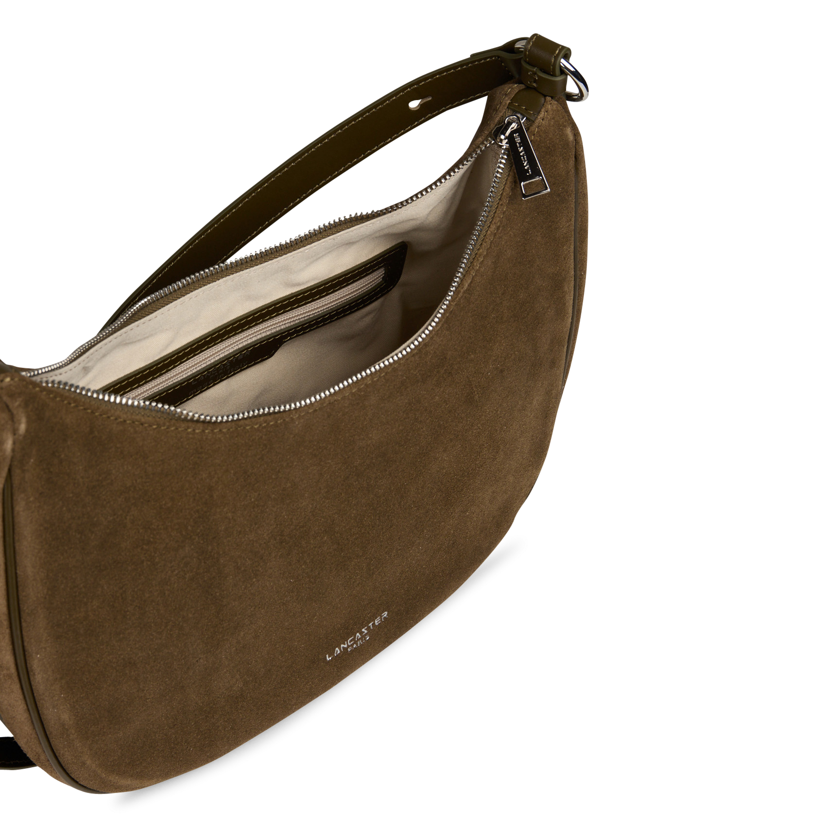 Leren schoudertas | Kaki LANCASTER PARIS Dames
