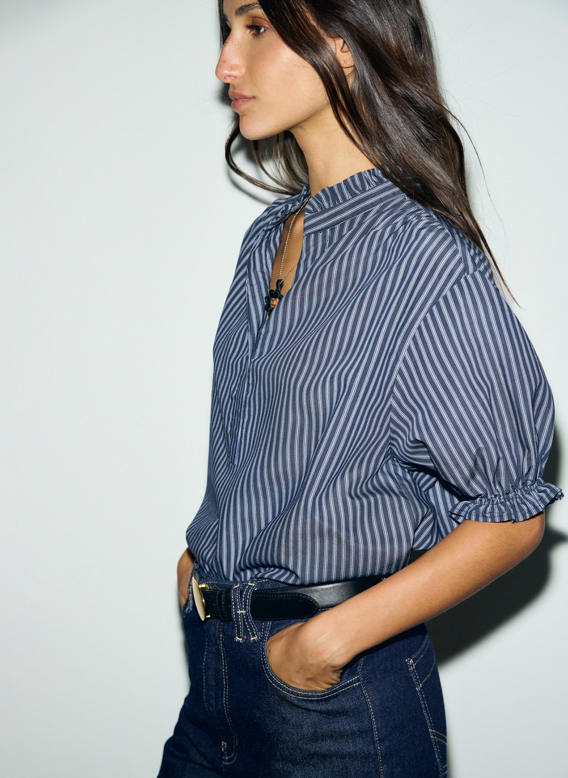 Striped straight top GERARD DAREL Blue