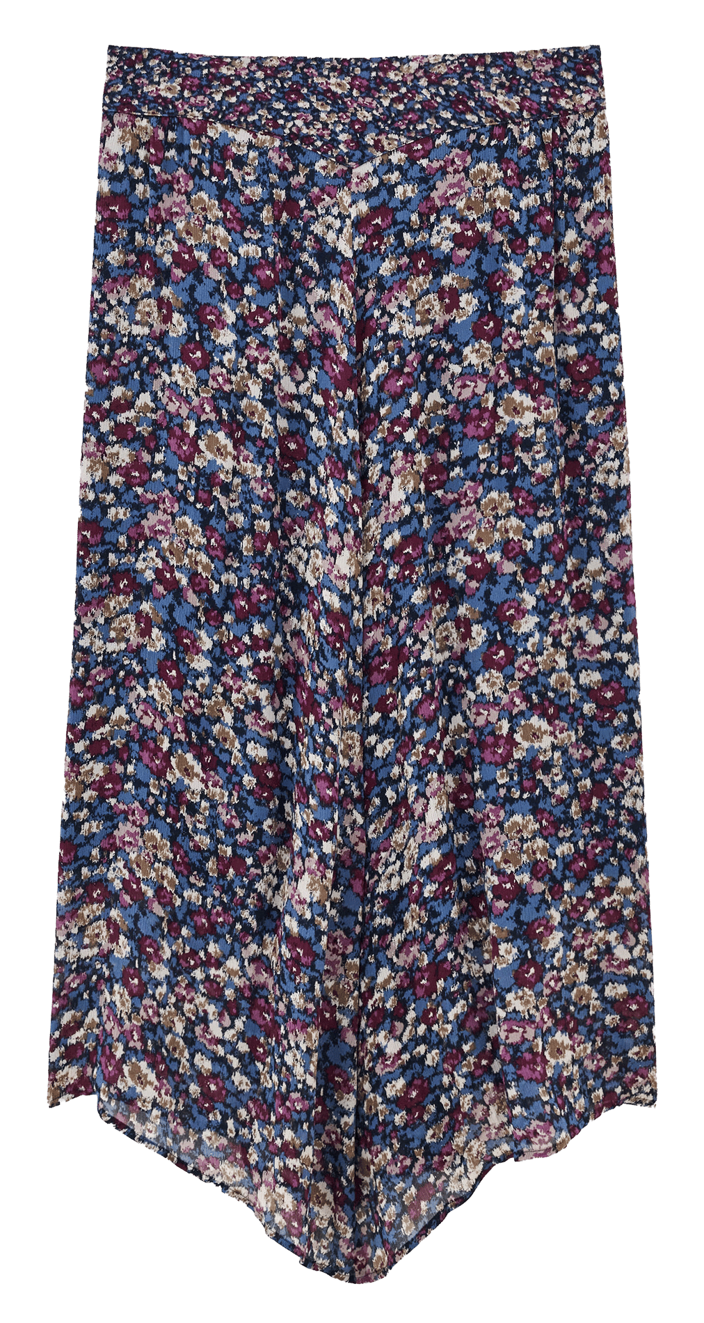 Jupe midi évasée imprimée BA&SH Bleu