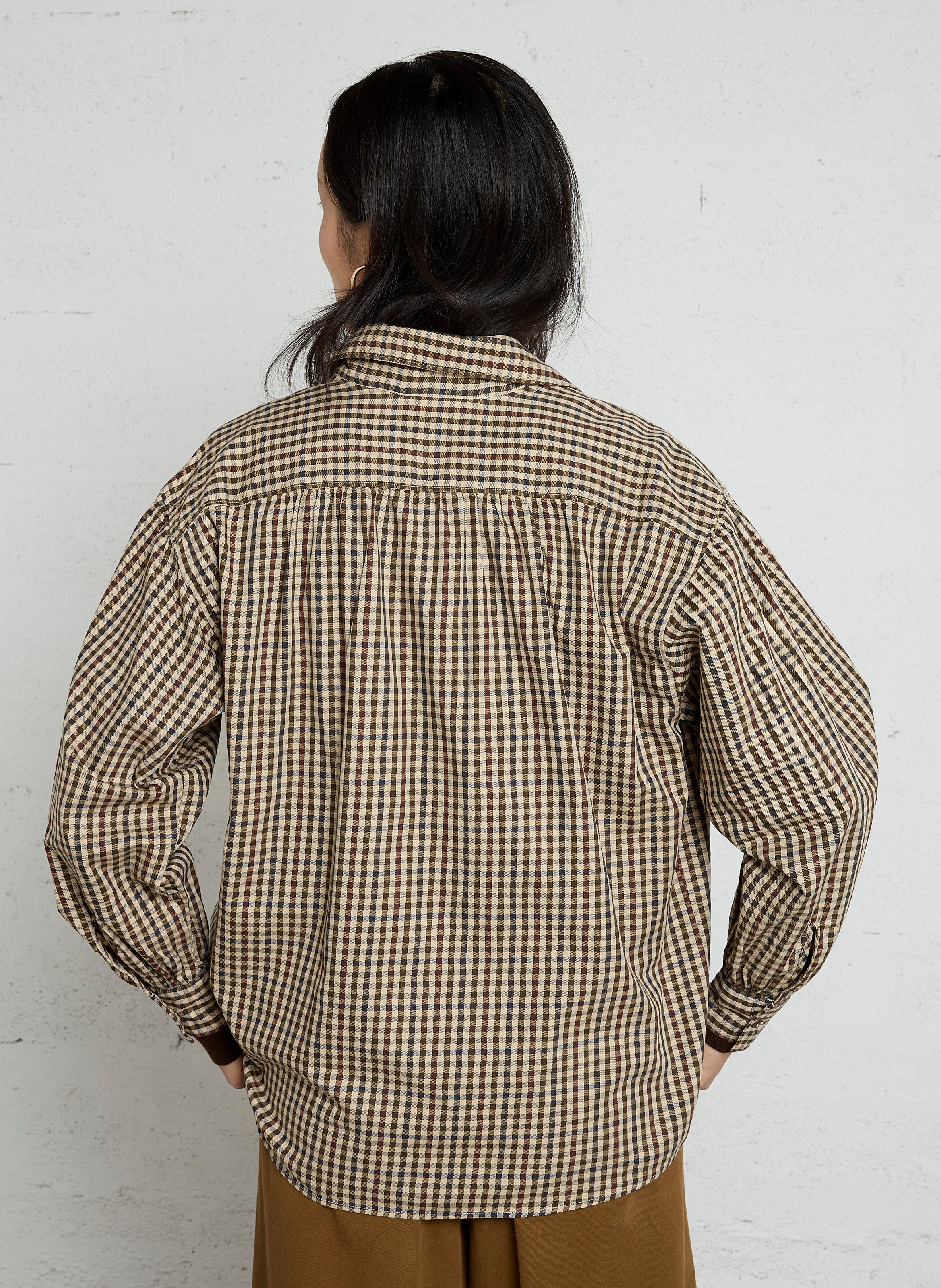 Checked cotton shirt DIEGA Khaki
