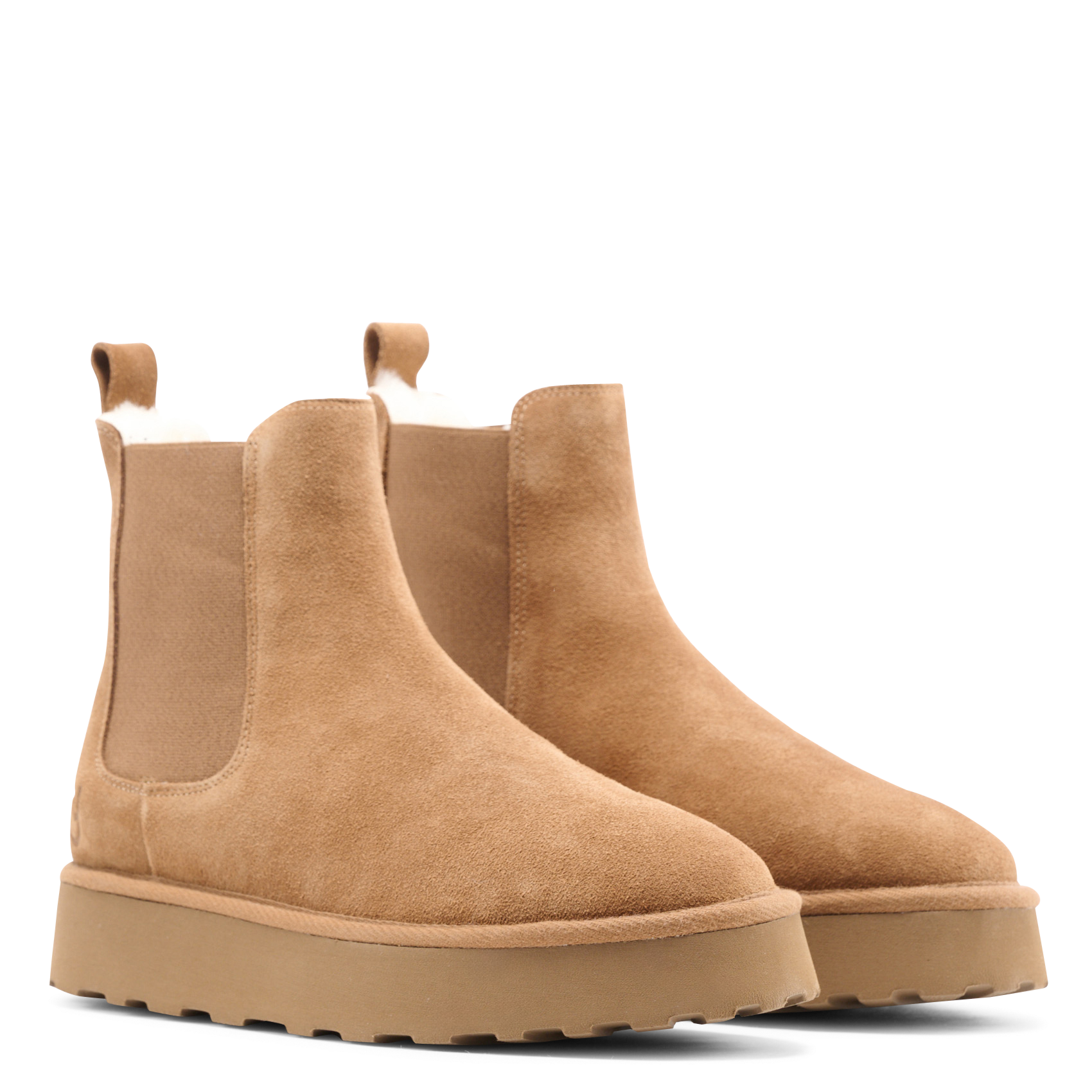 Flat suede leather ankle boots MELLOW YELLOW Brown