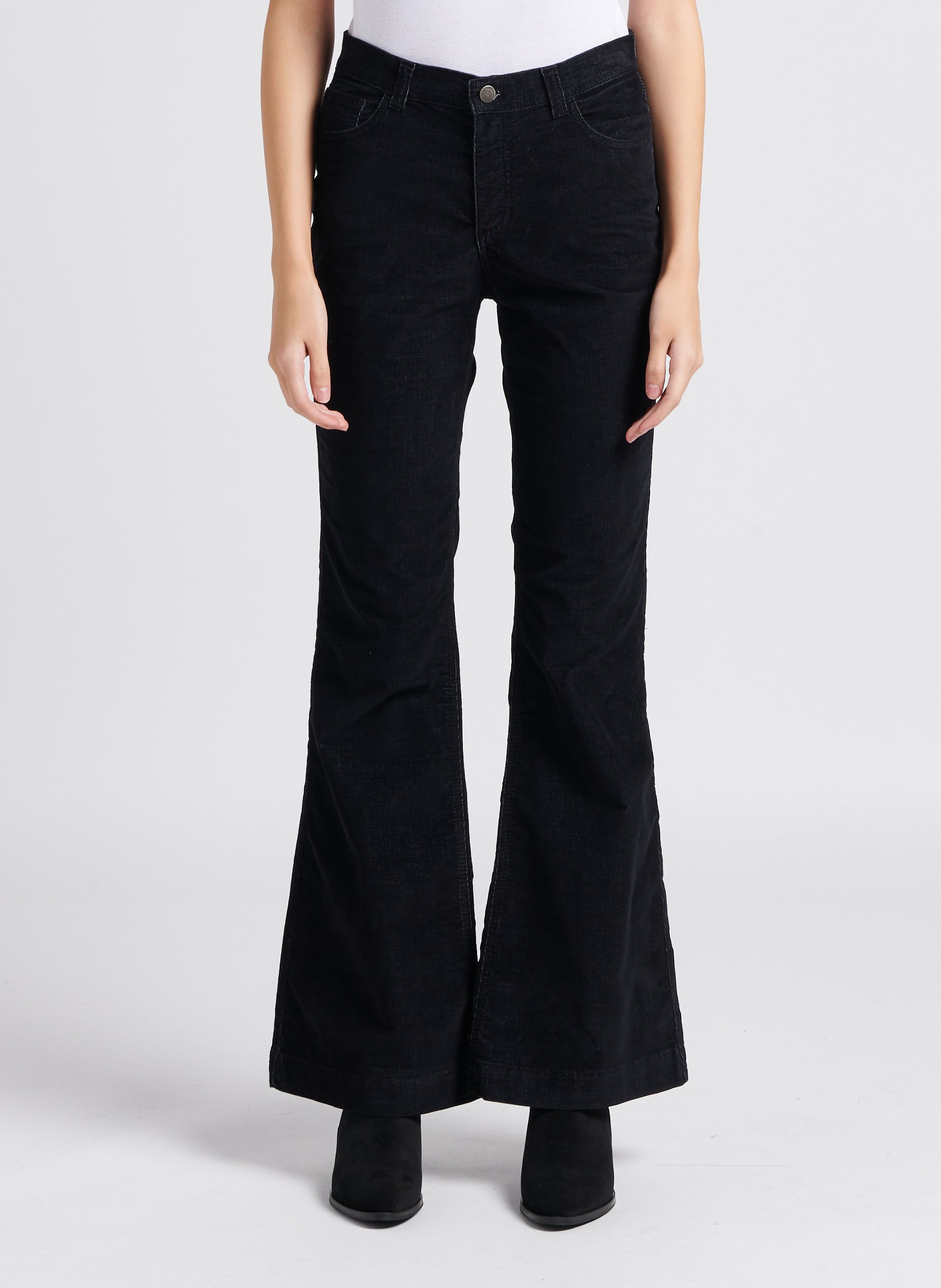 Pantalon noir best sale flare femme