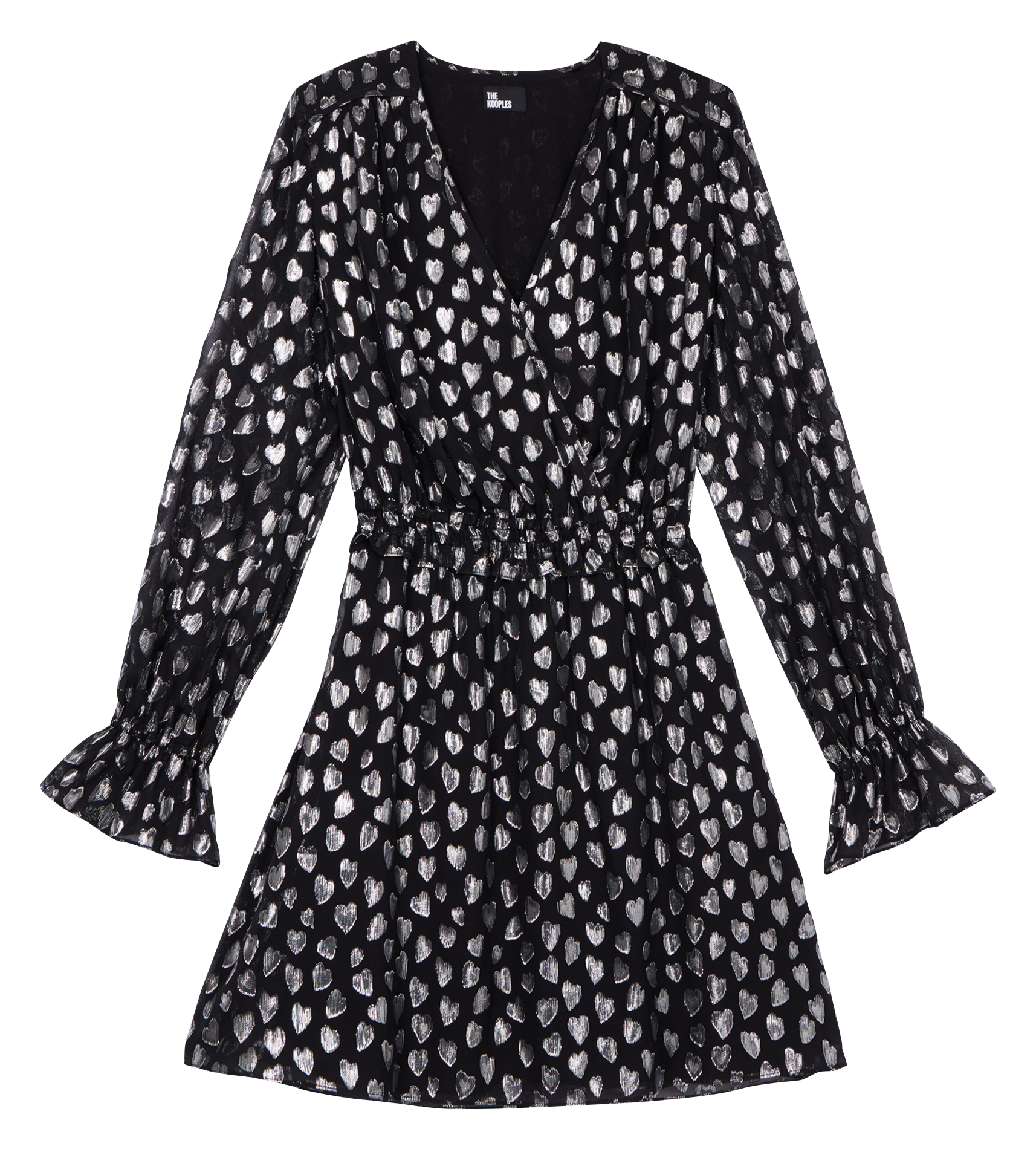 Robe courte col V THE KOOPLES Gris