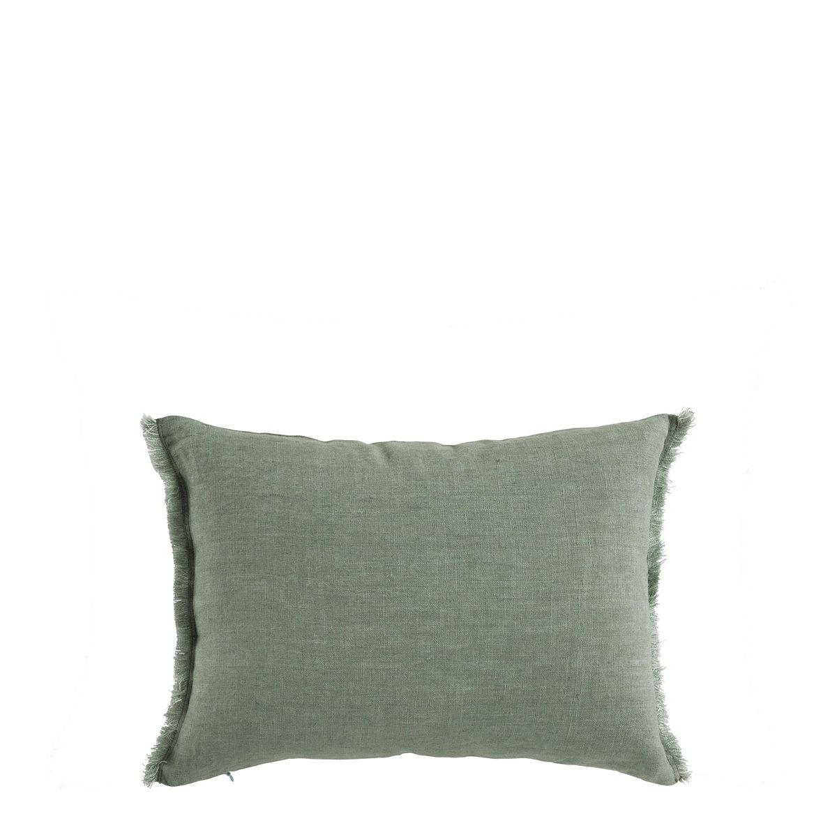 Washed linen Chloé cushion cover - Celadon - 30 x 40 cm BLANC D'IVOIRE Green