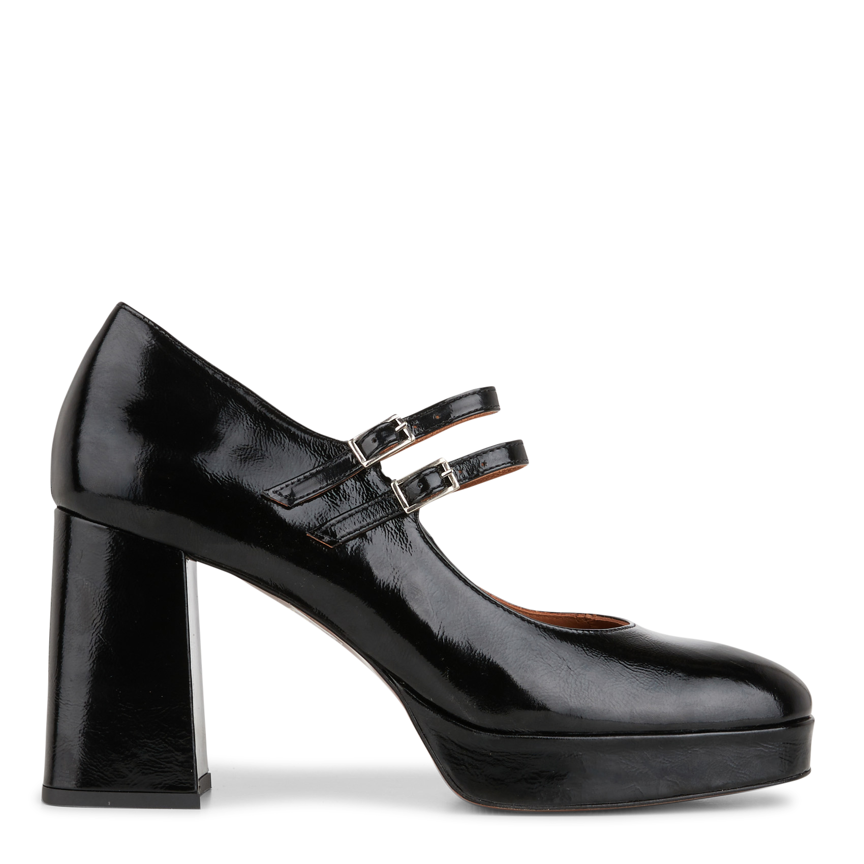 Leather mid-calf boots with pointed toe LA FEE MARABOUTEE Black