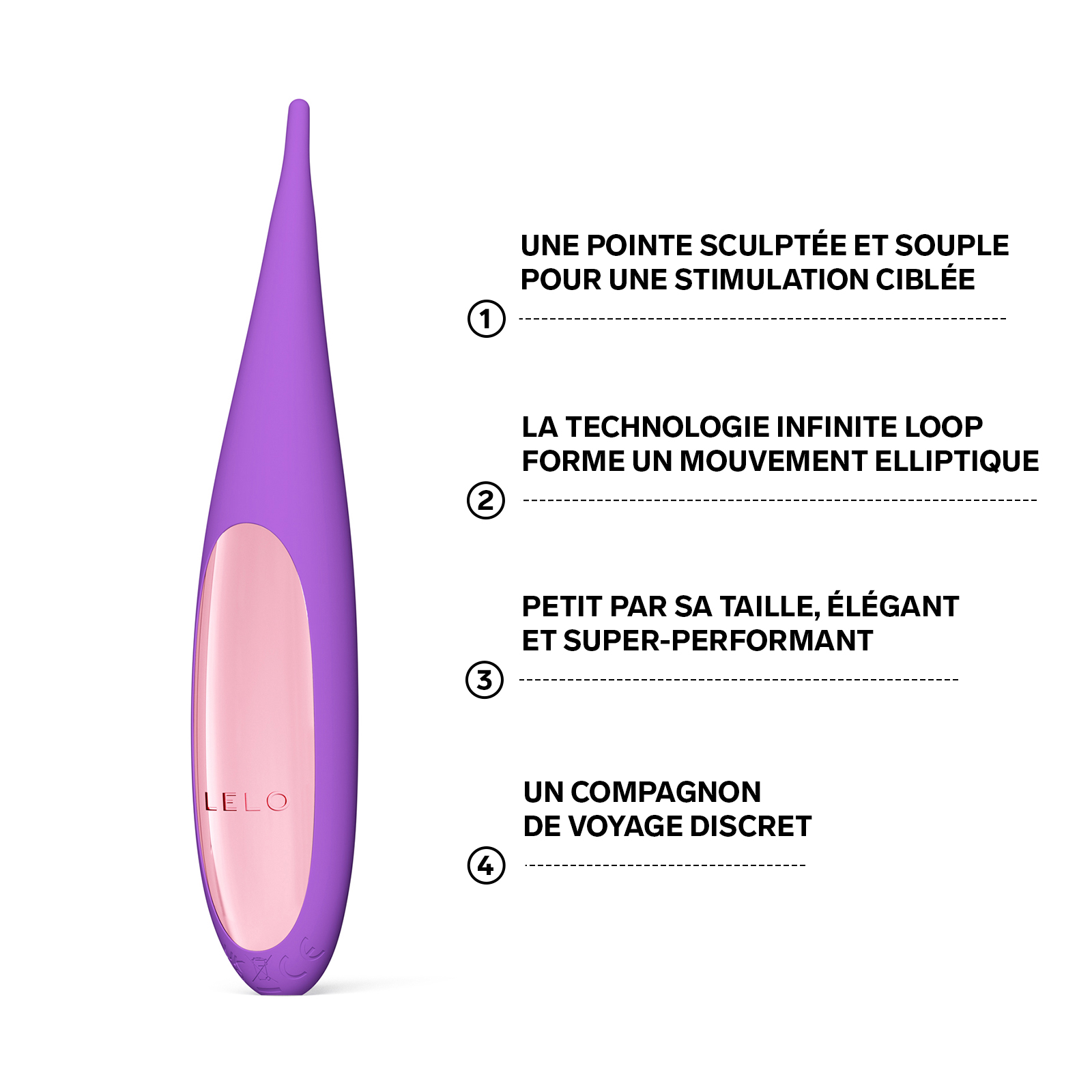 Stimulateur clitoridien ciblé, dot travel LELO Purple