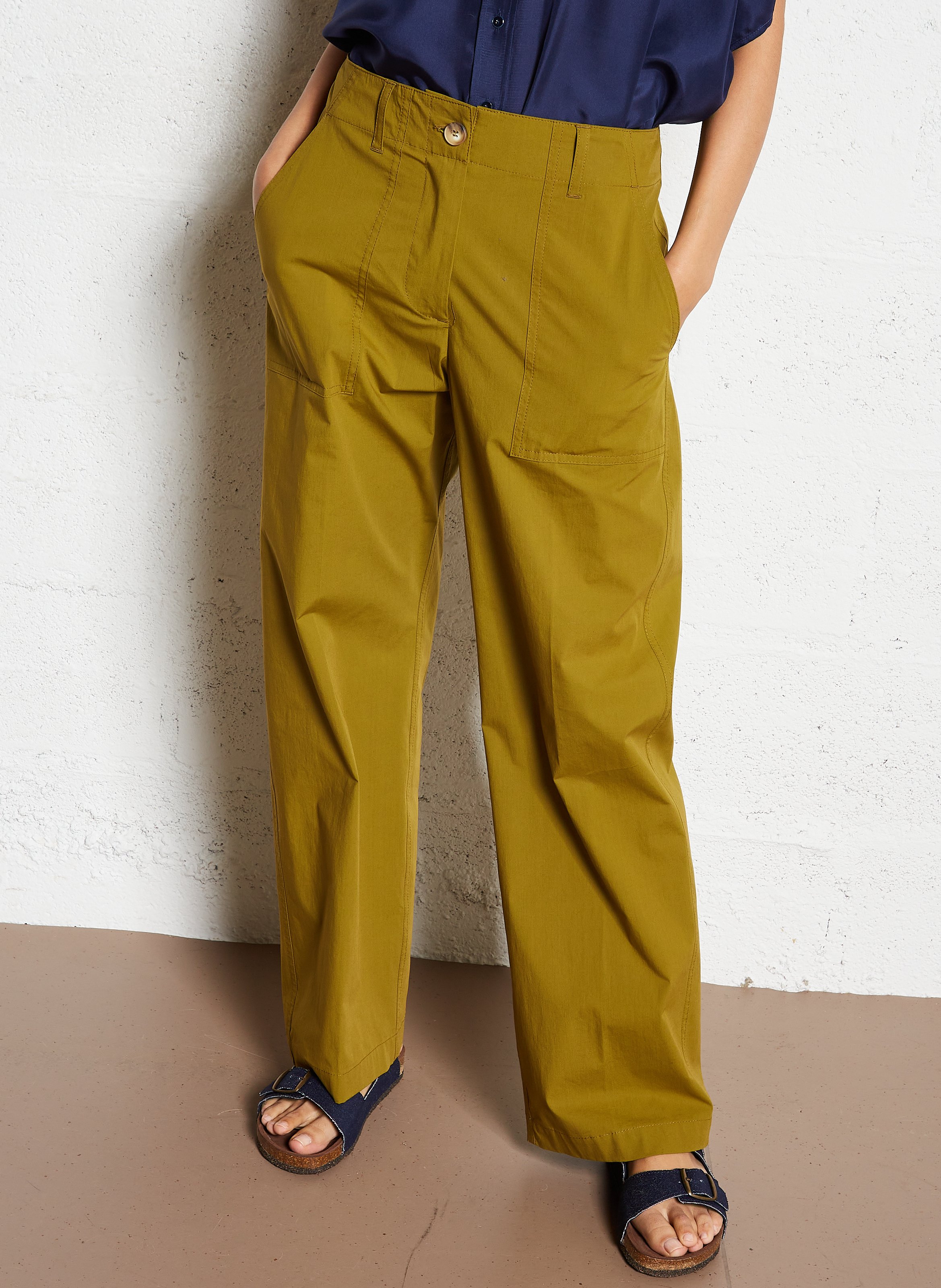 Cotton-blend bucket hat MOMONI Khaki