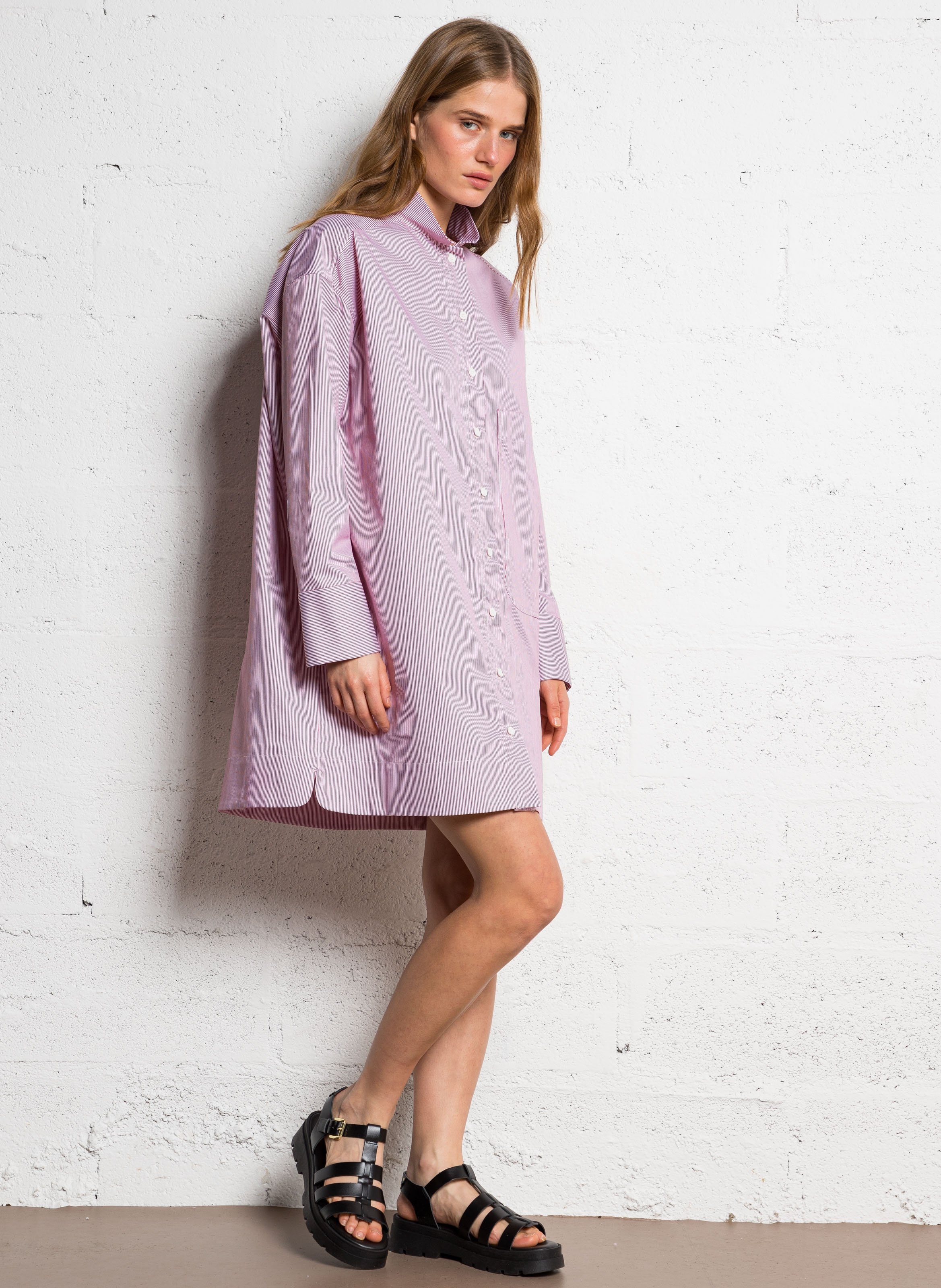 Short striped cotton dress MARGAUX LONNBERG Multicolored