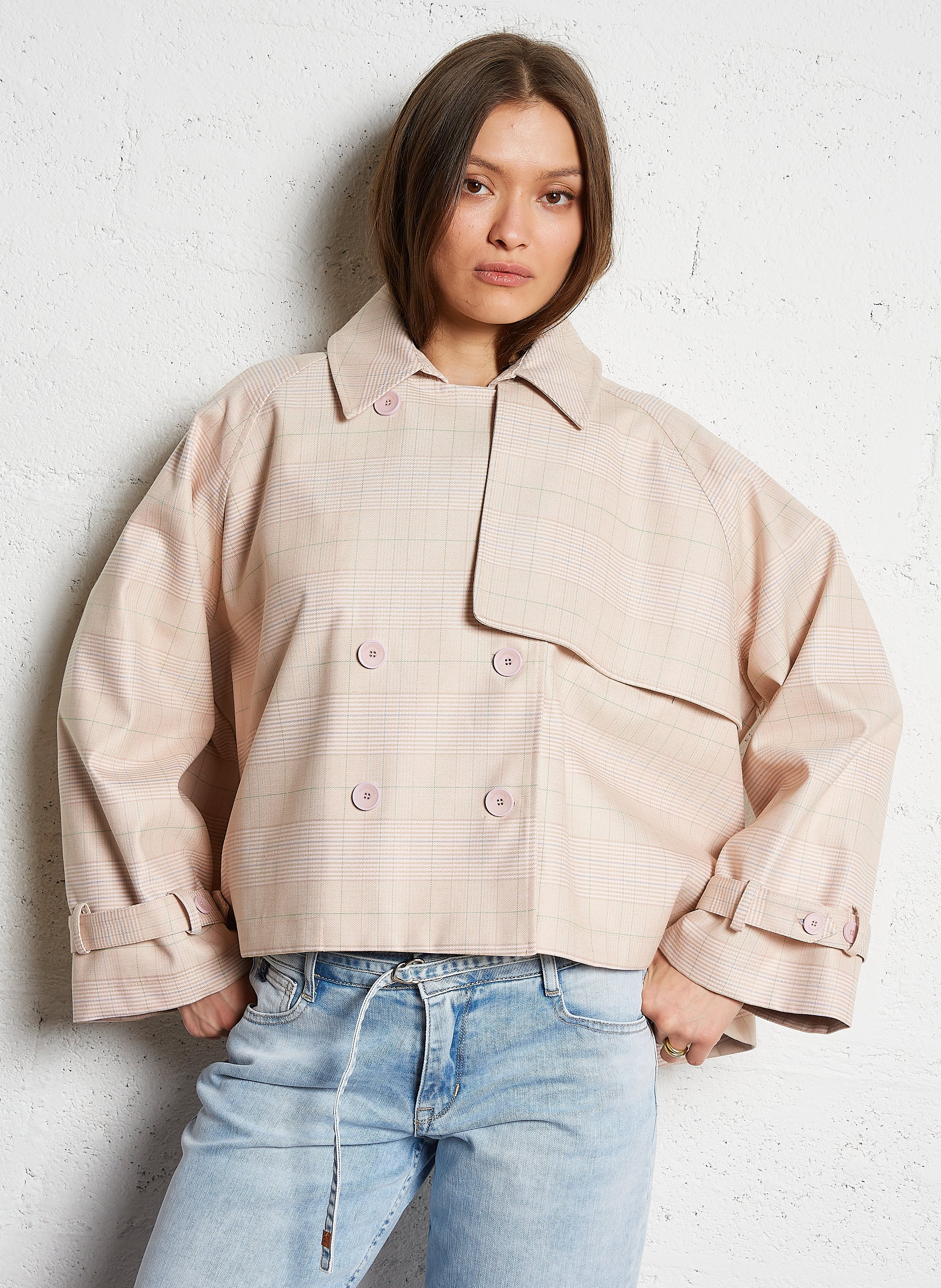 Printed short trench coat IMPERIAL Multicolored