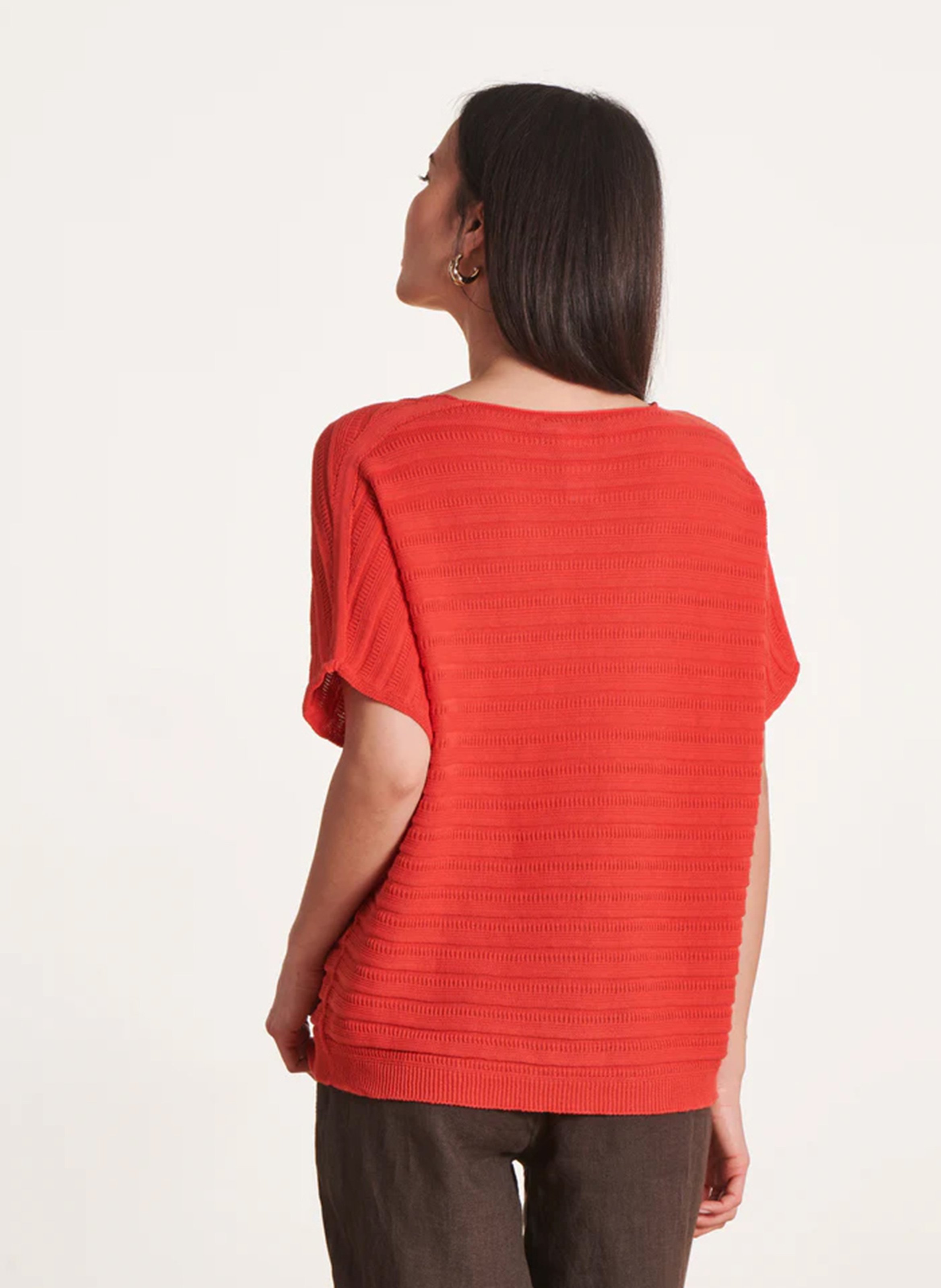 Fée Maraboutée Pull Rouge Col V LA FEE MARABOUTEE Pull Femme RABIA