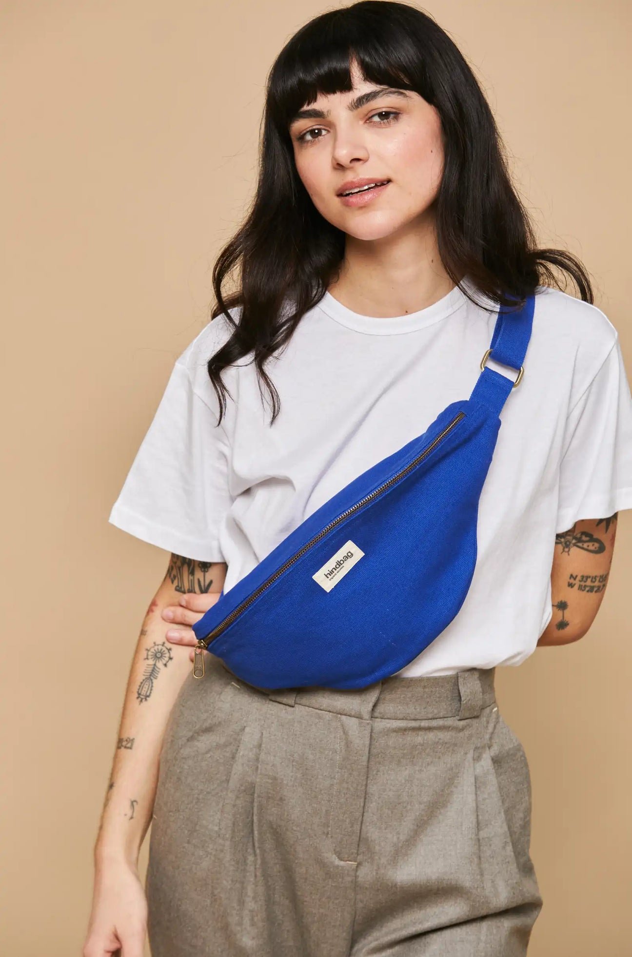 Cotton waist bag HINDBAG Blue
