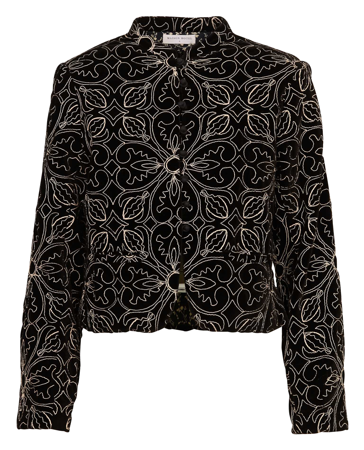 Cropped cotton jacket MAISON HOTEL Black