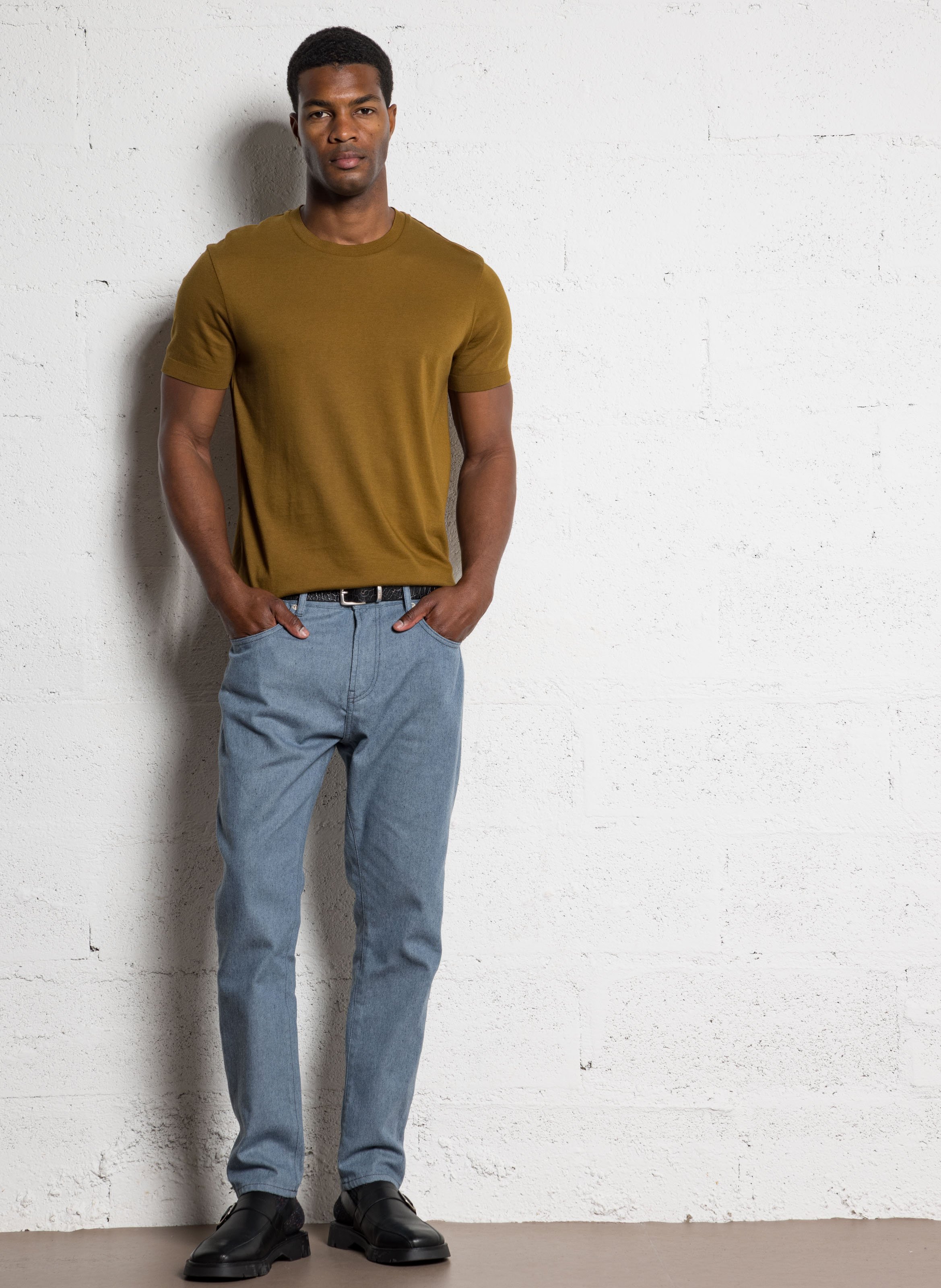 Gerader Rundhalsausschnitt-Pullover IKKS Gelb