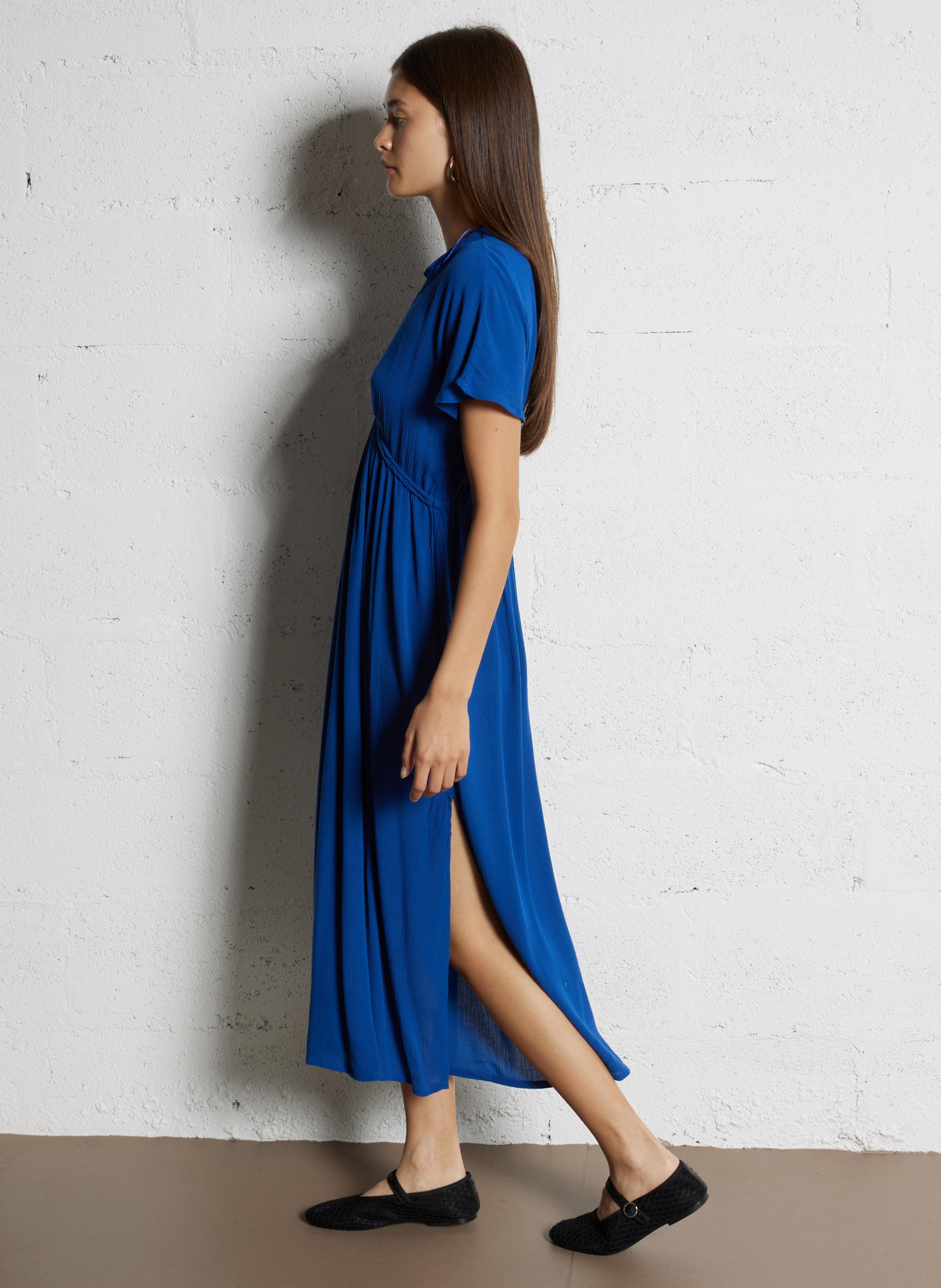 Long V-neck dress MAISON 123 Blue