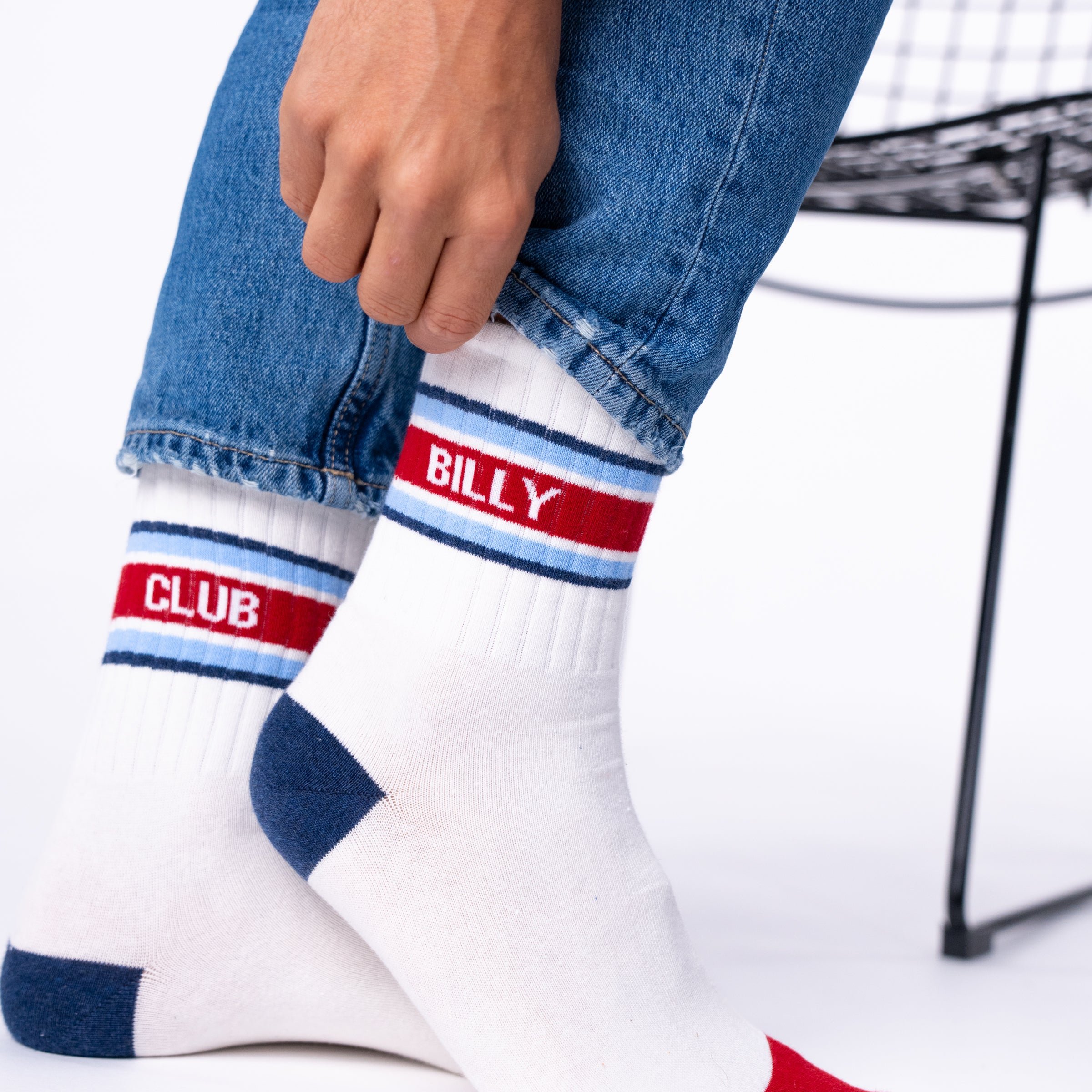 Combed Cotton Retro Socks BILLYBELT White