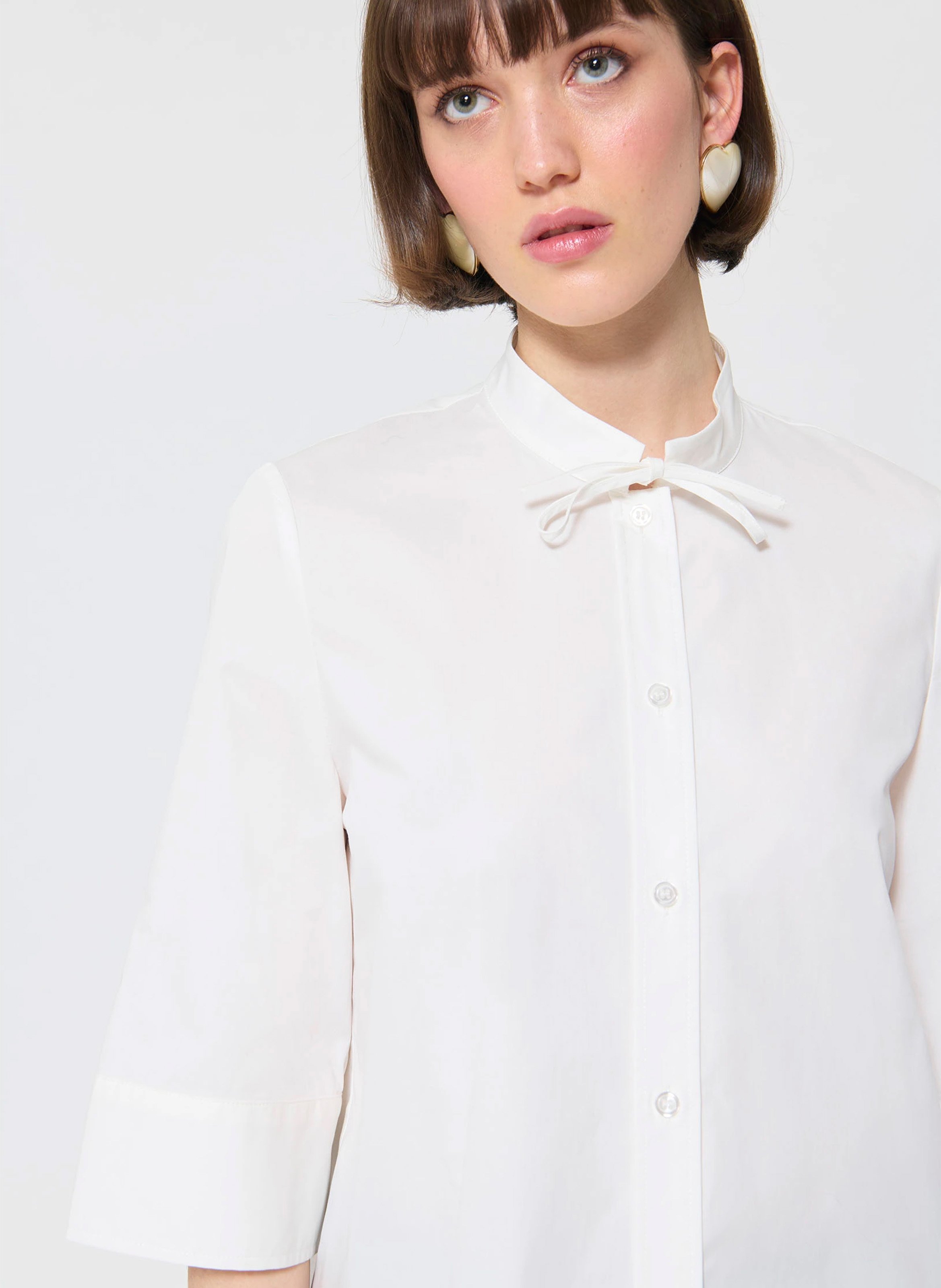 Straight shirt with 3/4 sleeves TARA JARMON White