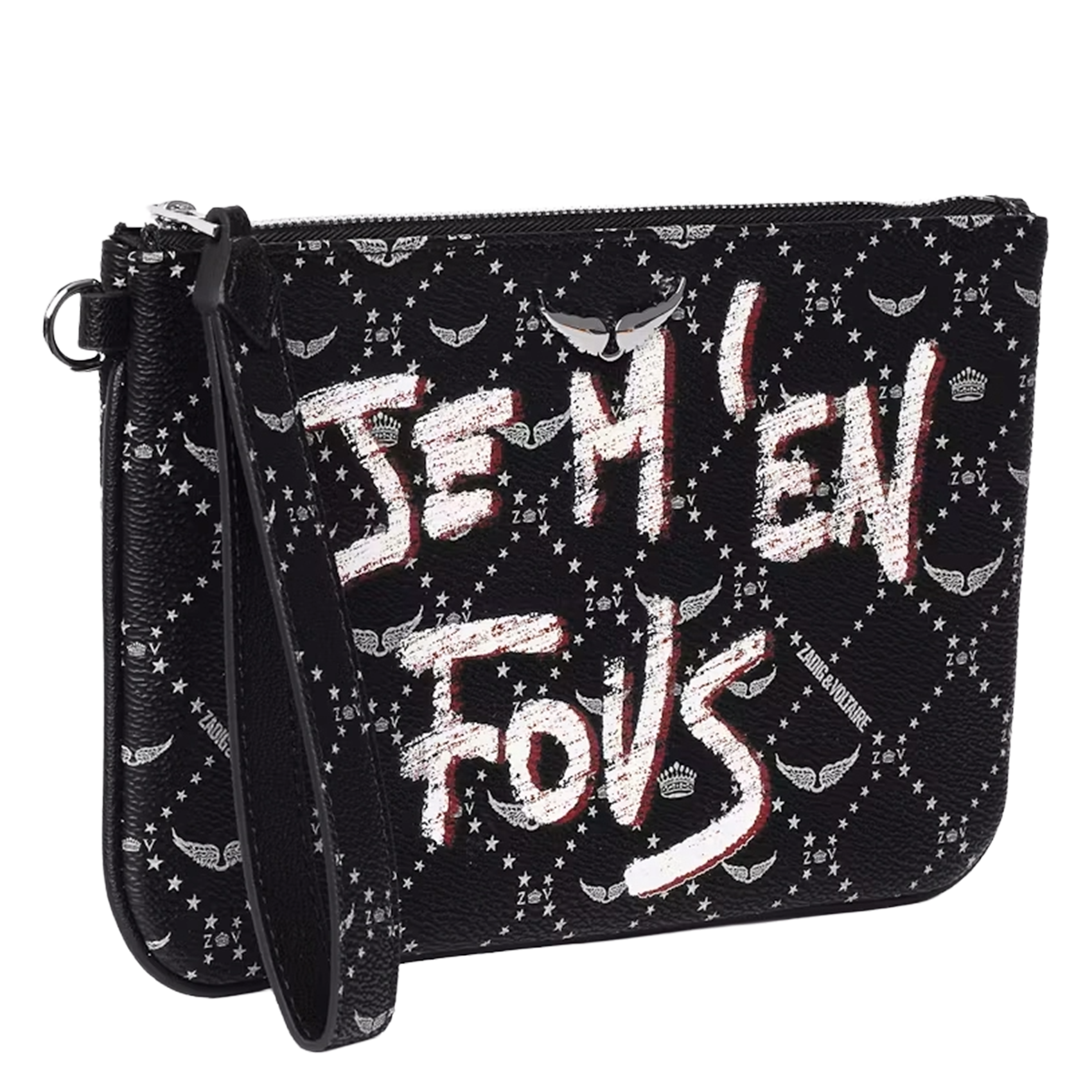 Pochette à imprimé graphique ZADIG&VOLTAIRE Noir