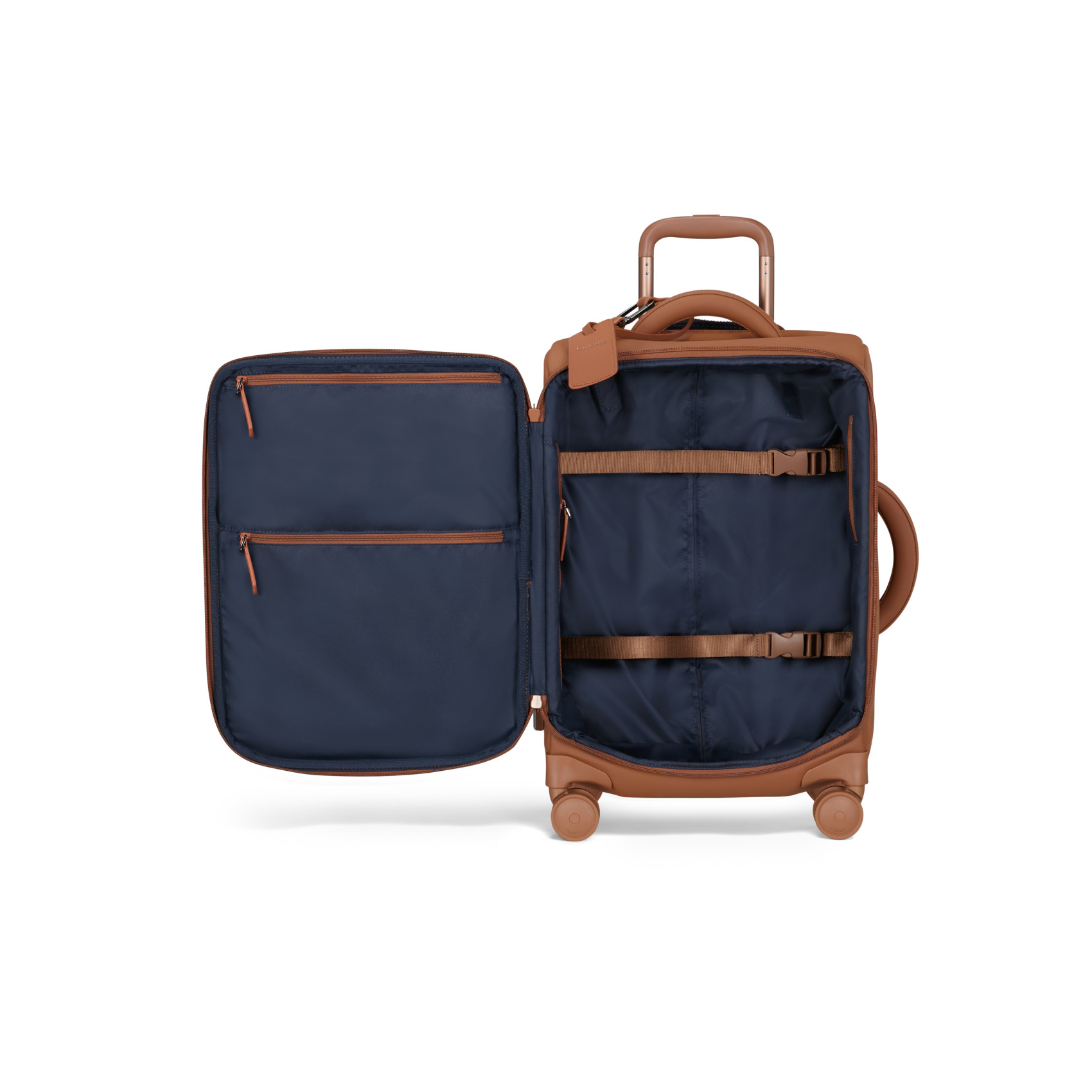 Lost in Berlin 4-wheel carry-on suitcase size S LIPAULT Brown