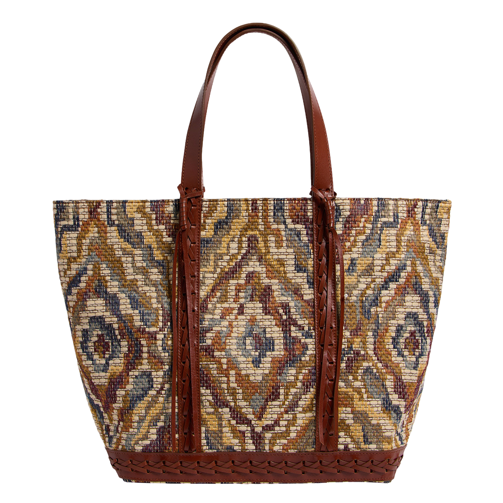 Zippered tote bag with patterns VANESSA BRUNO Multicolored