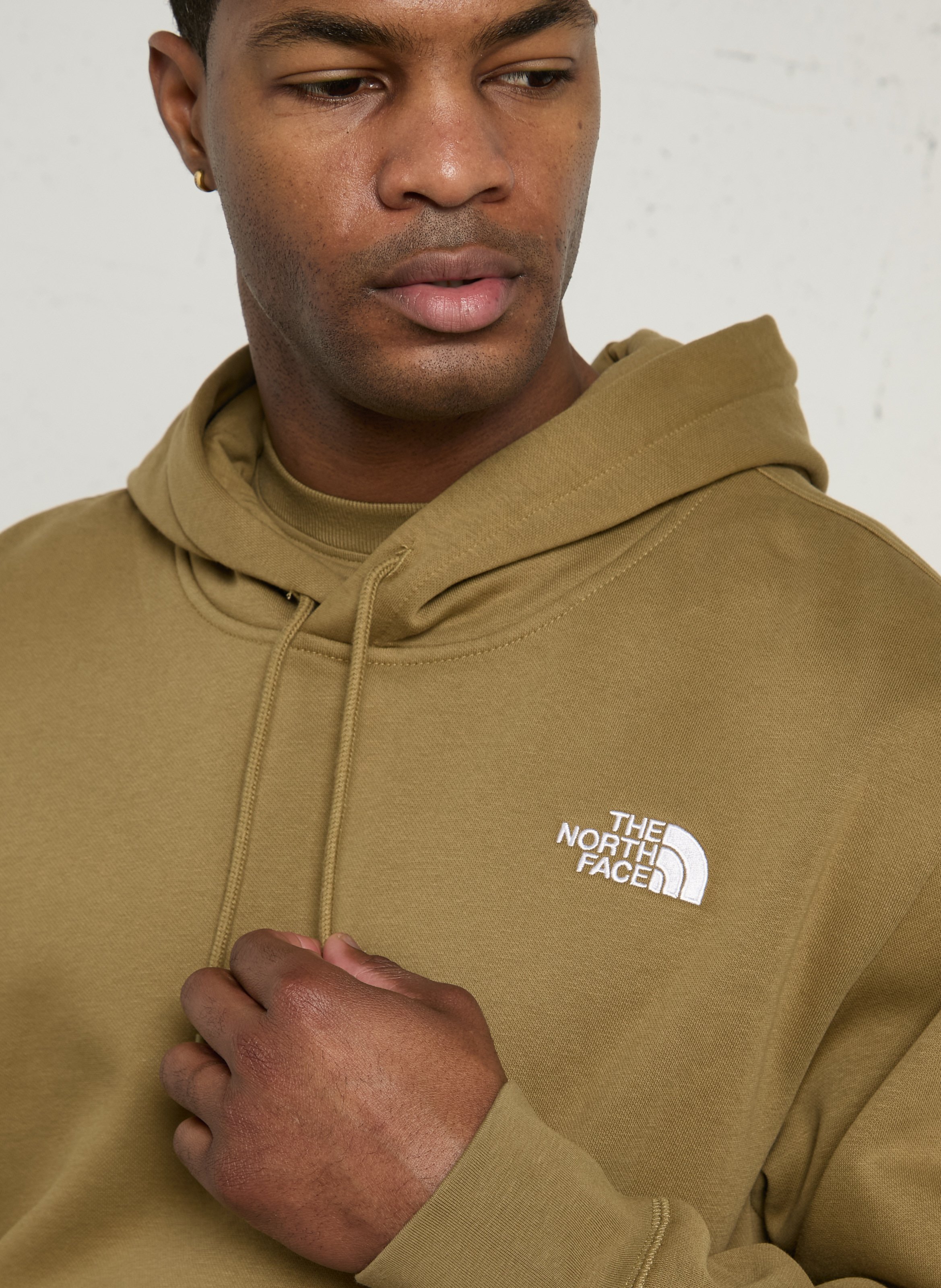 Sweat droit à capuche en coton mélangé THE NORTH FACE Marron