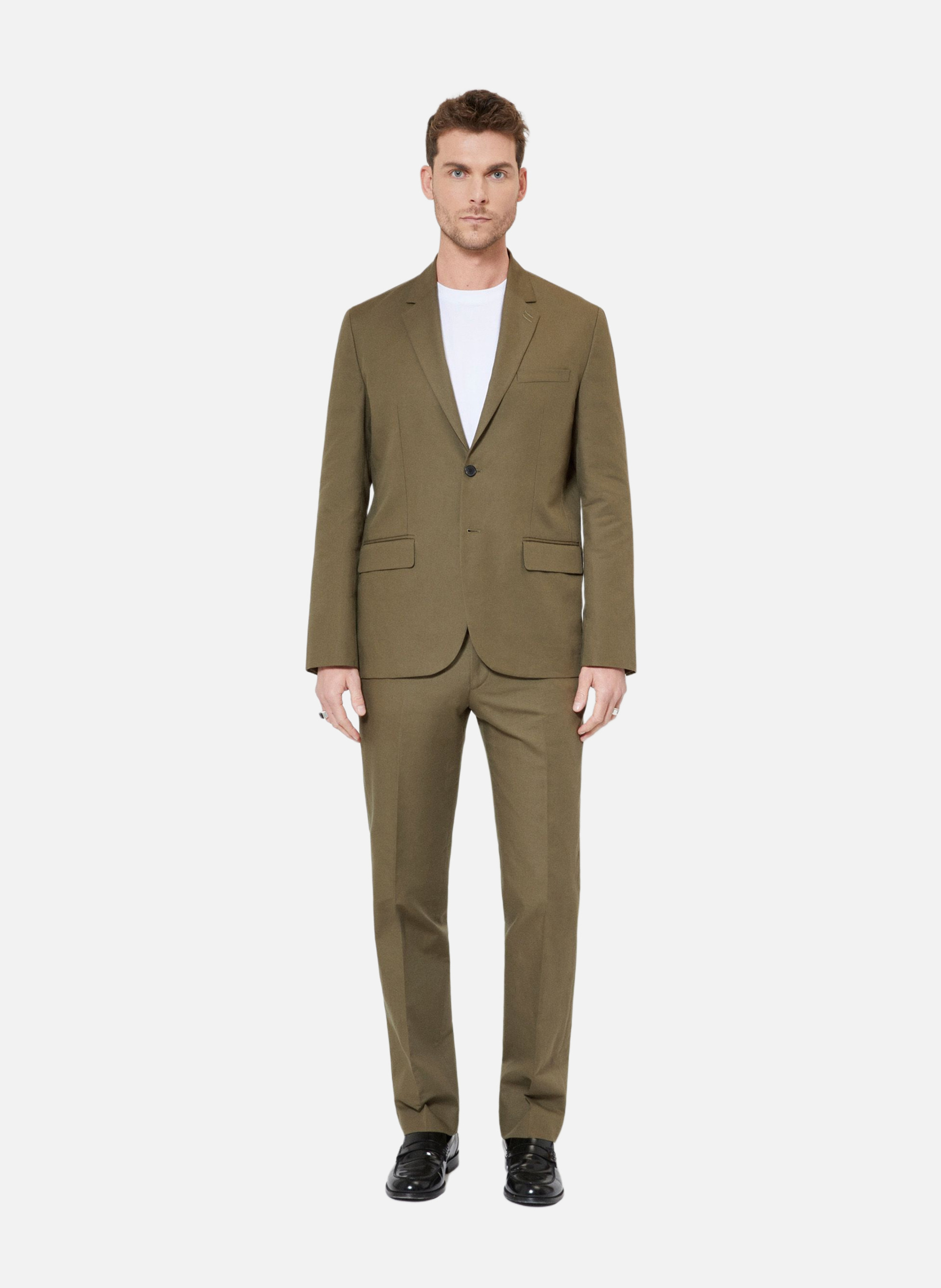 Cotton linen suit jacket THE KOOPLES Green