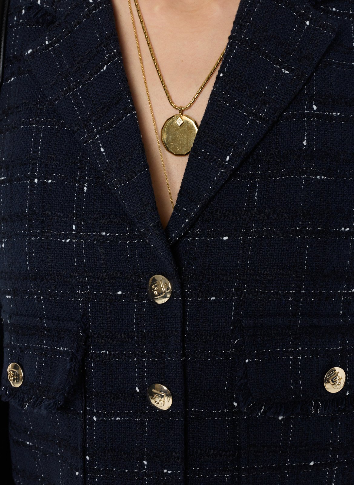 Cotton-blend jacket with tailored collar GERARD DAREL Blue