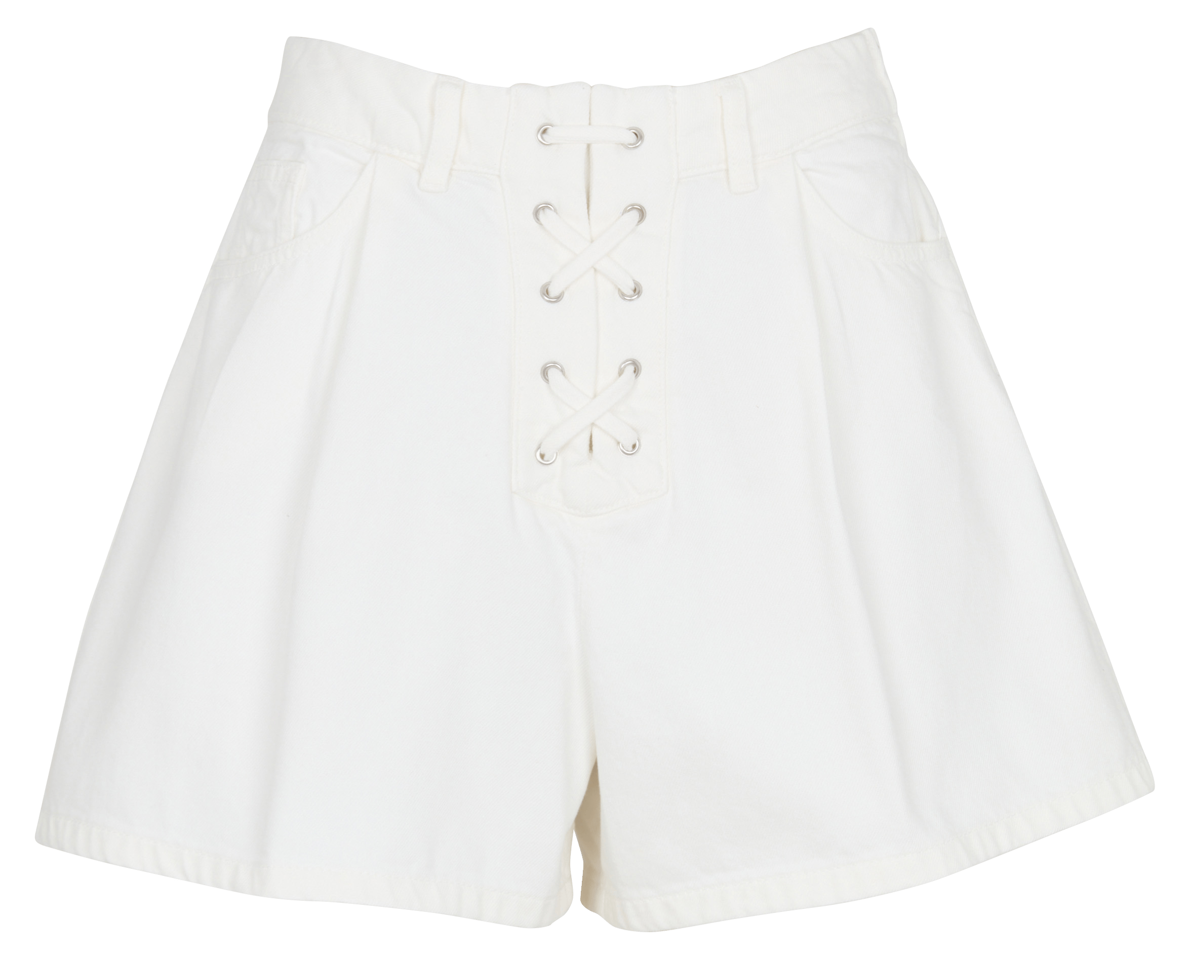 Short large en coton BERENICE Blanc