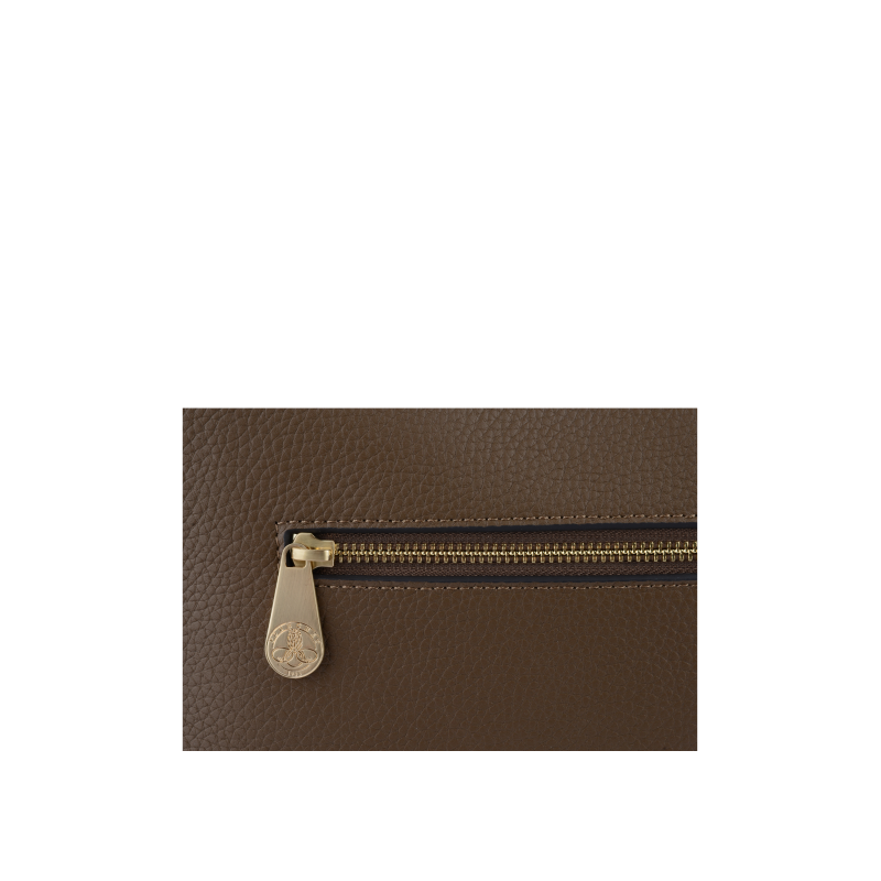 Crossbody bag in cowhide leather Brown