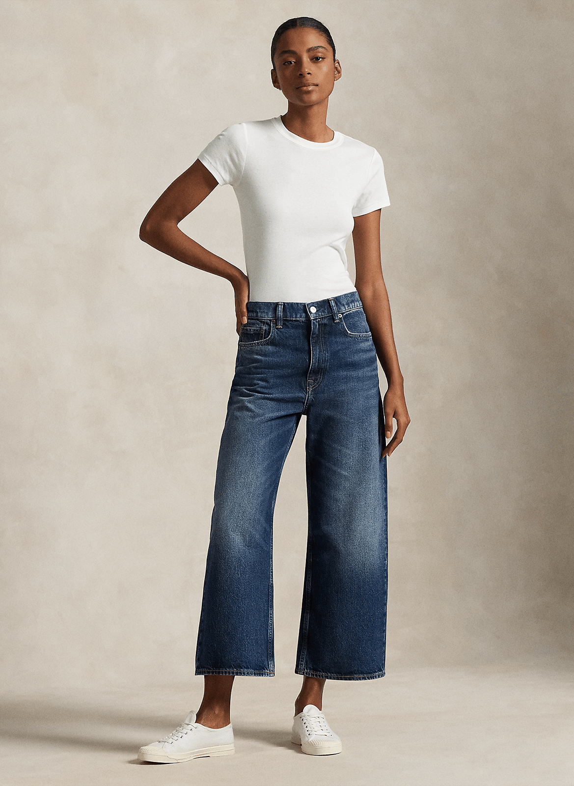 Jean large en coton POLO RALPH LAUREN Bleu