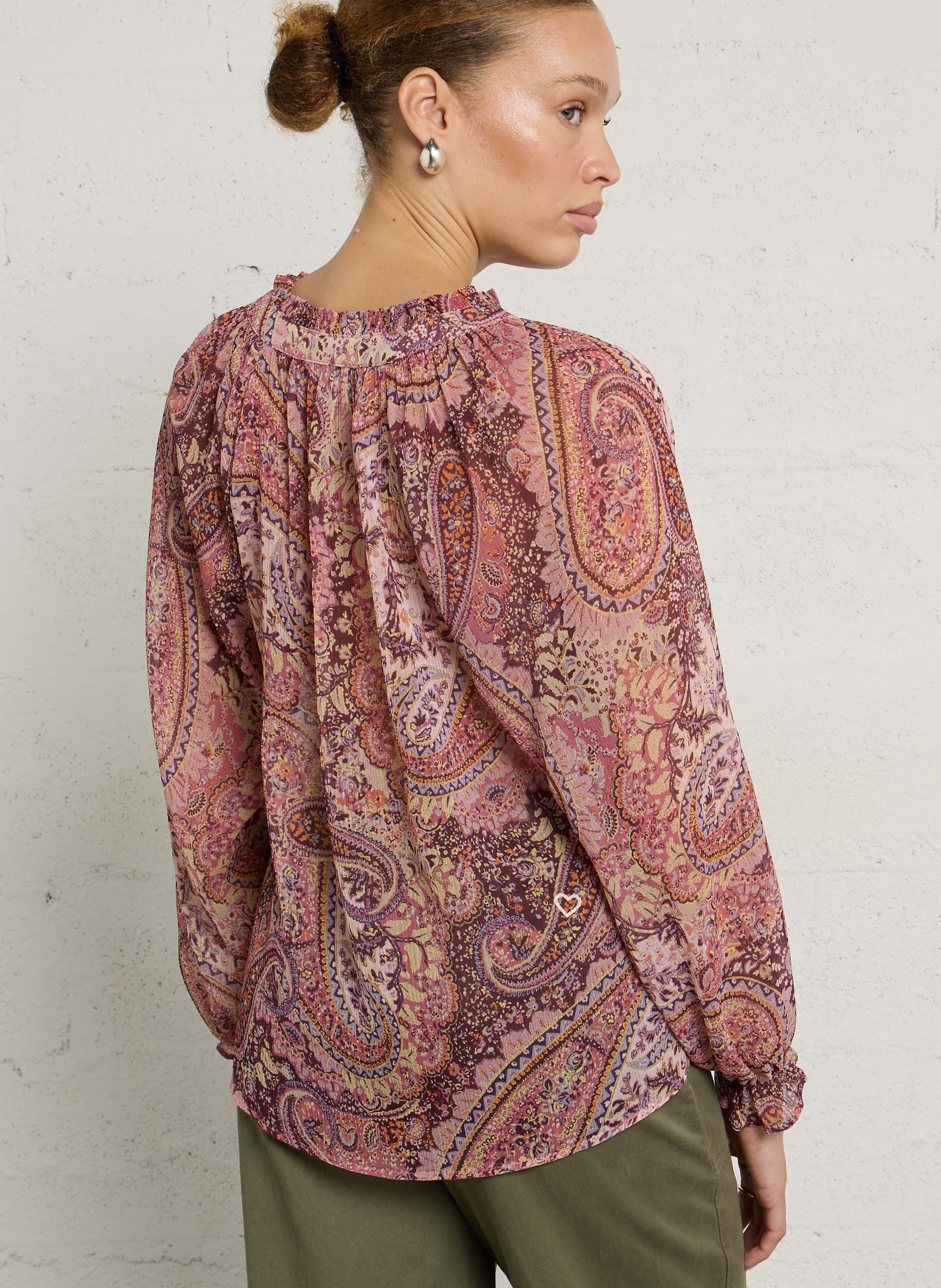 Weite fließende Bluse SUD EXPRESS Rot