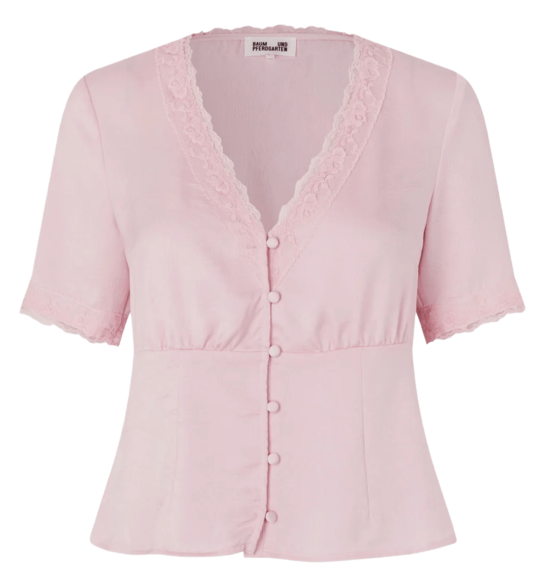 Nauwsluitende top met V-hals BAUM UND PFERDGARTEN Roze