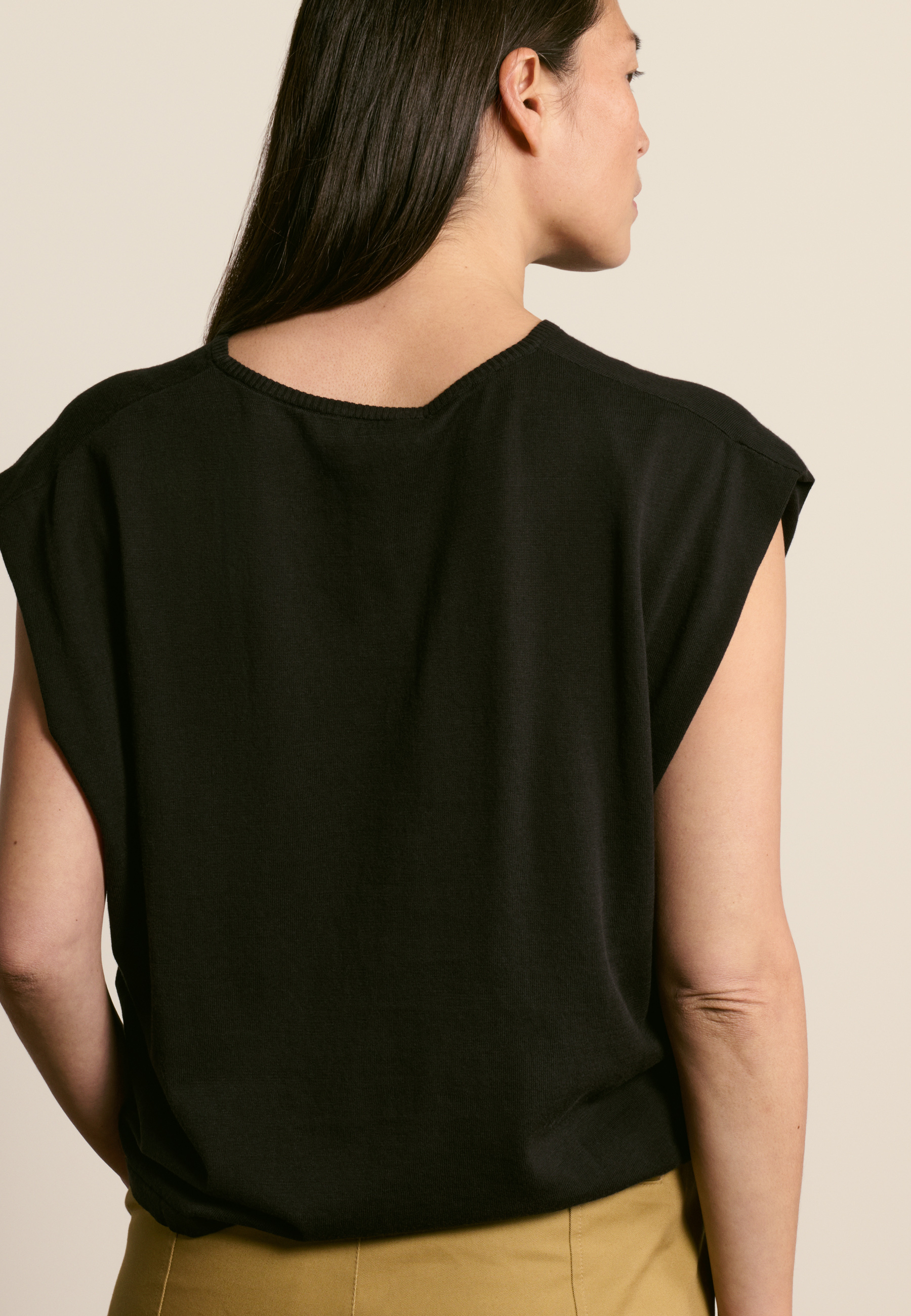 T-shirt en coton biologique MAISON MONTAGUT Noir