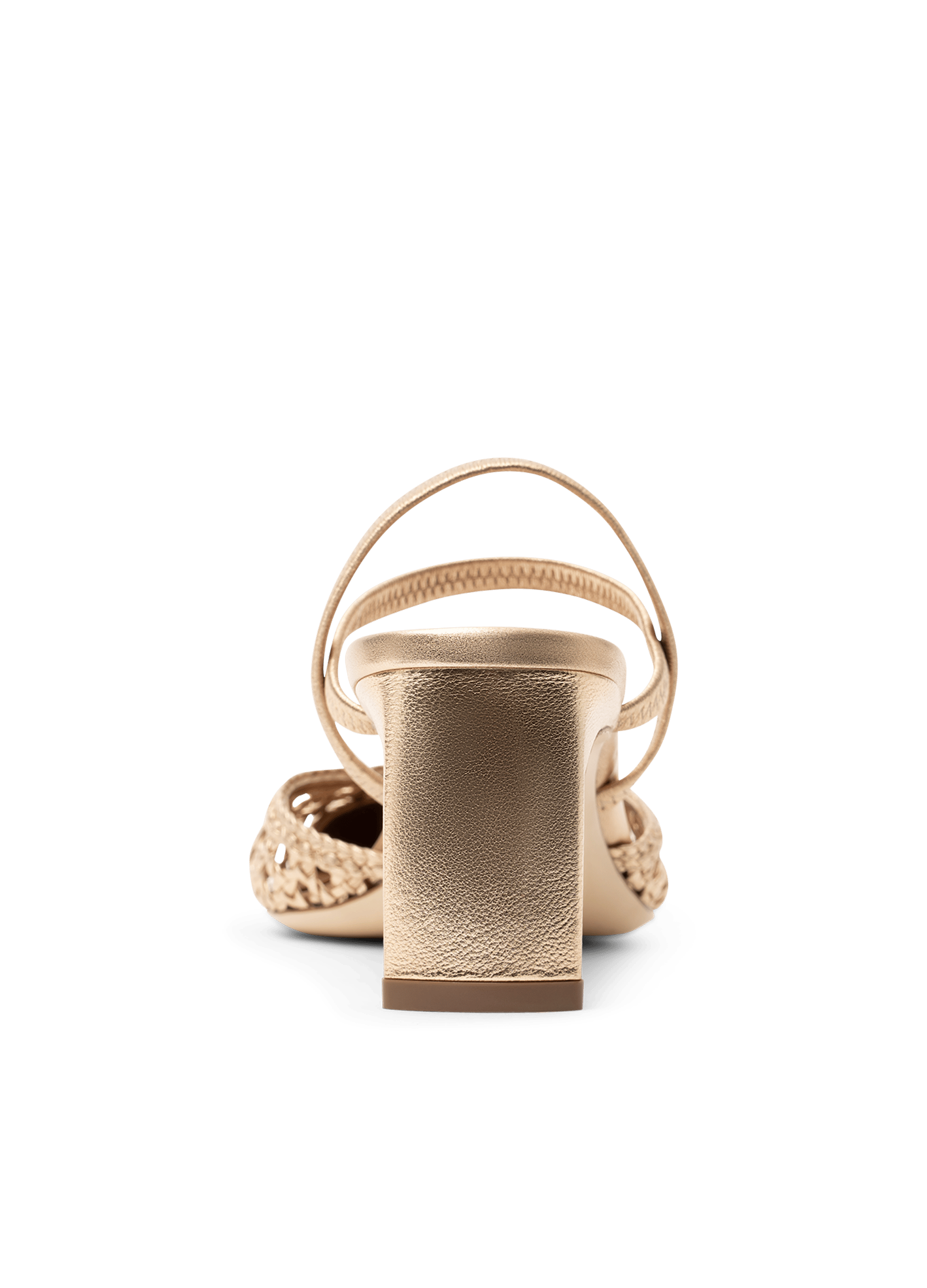 Slingback en cuir nappa tressé or PARALLELE PARIS Doré