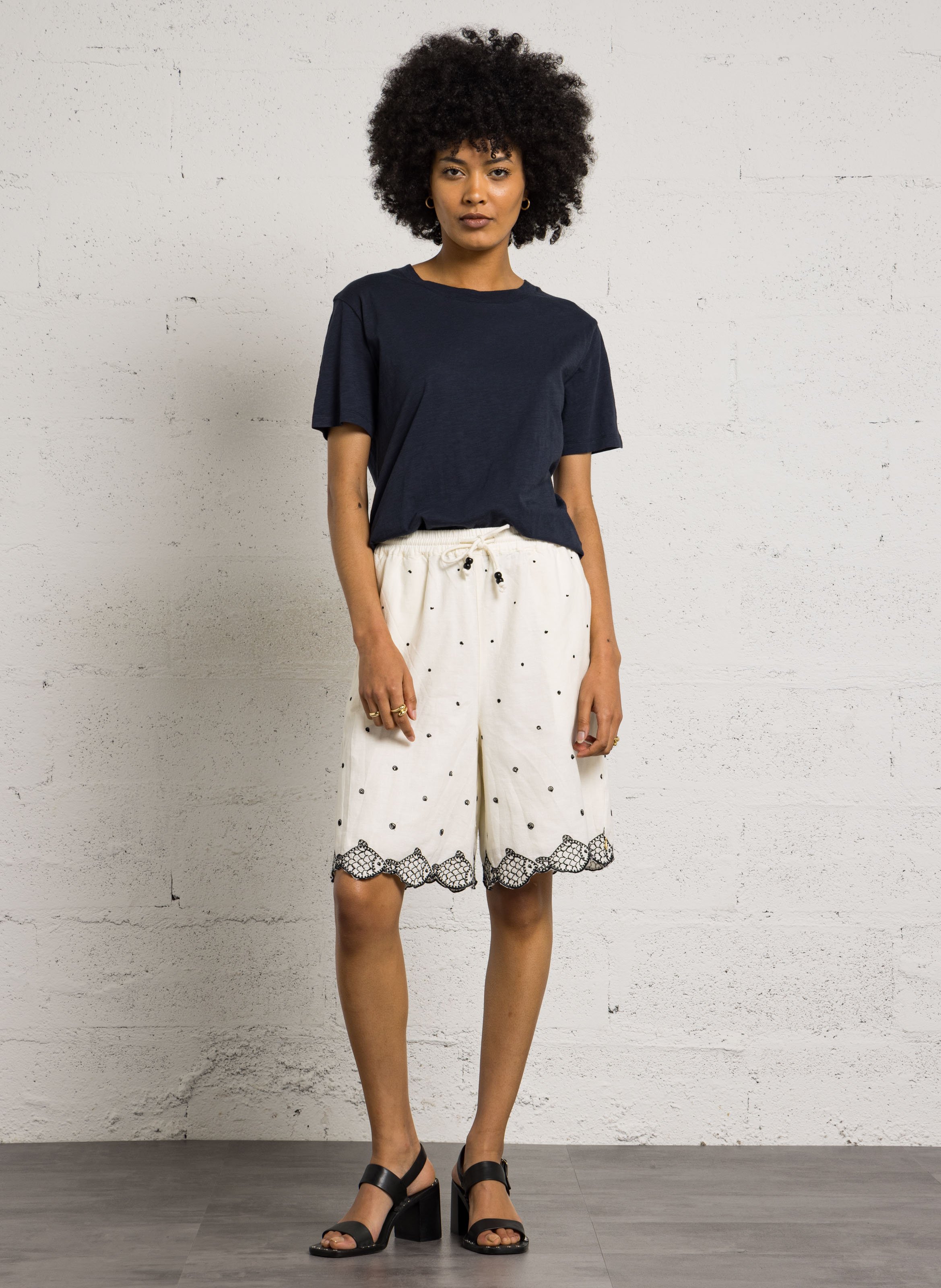 Effen T-shirt BENSIMON Blauw