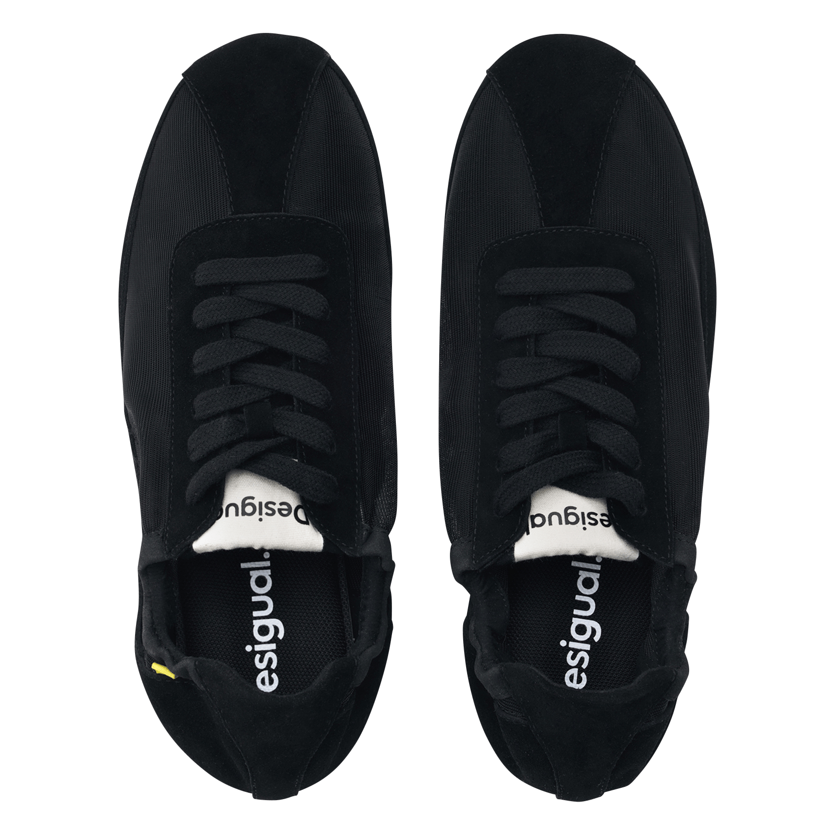 Baskets basses en cuir mélangé DESIGUAL Noir