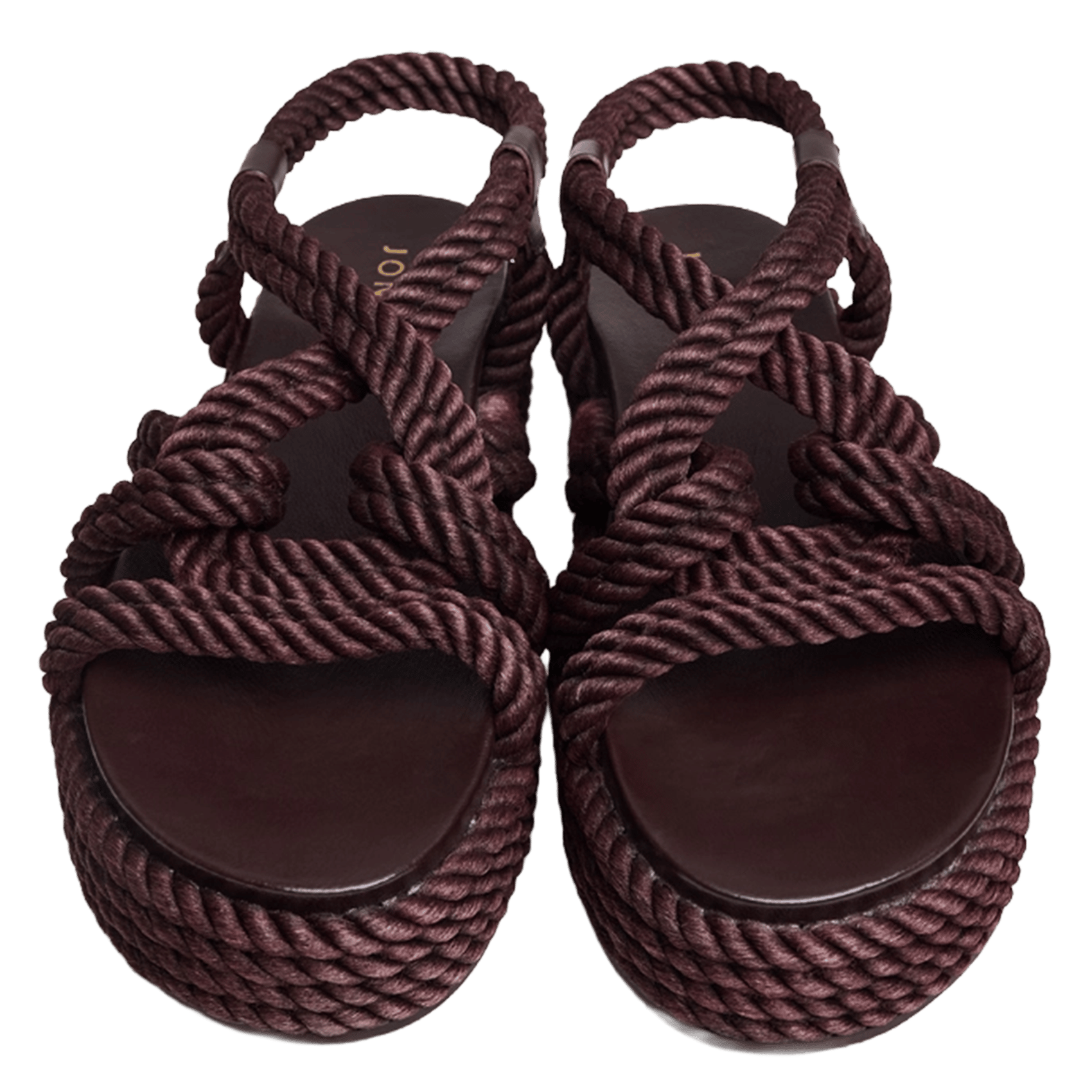 Wedge rope sandals JONAK Brown