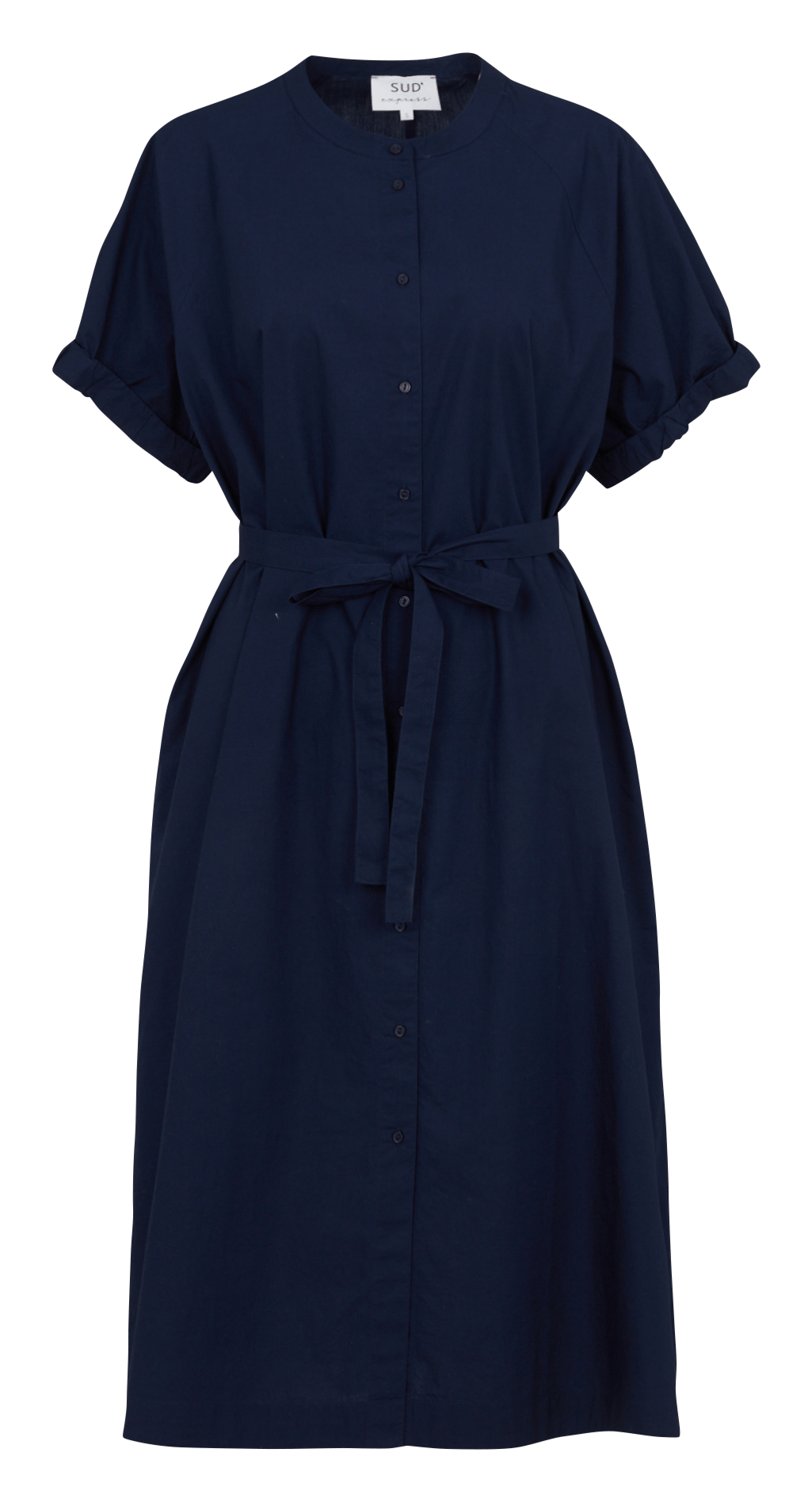 Halflange jurk van katoen SUD EXPRESS Blauw