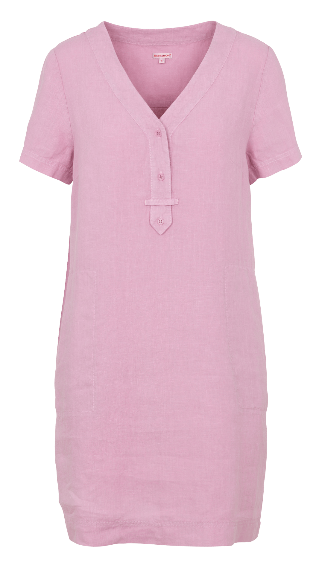 Korte, linnen jurk BENSIMON Roze