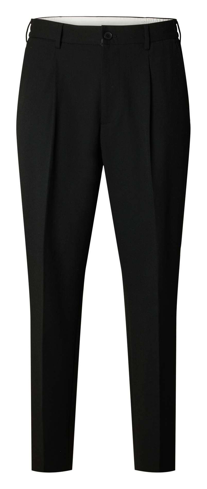 Tapered pleated trousers SELECTED Black