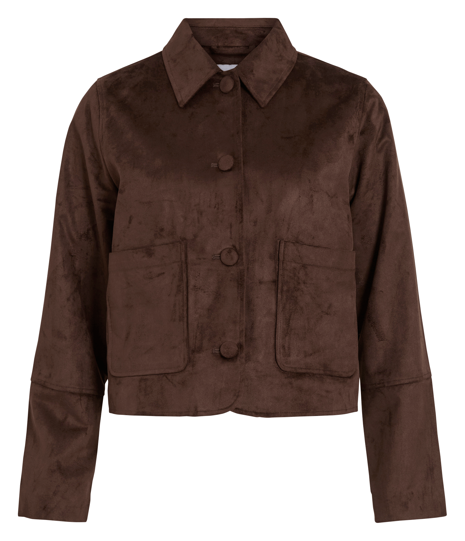 Gerade geschnittene Jacke mit klassischem Kragen und Knopfleiste VILA Braun