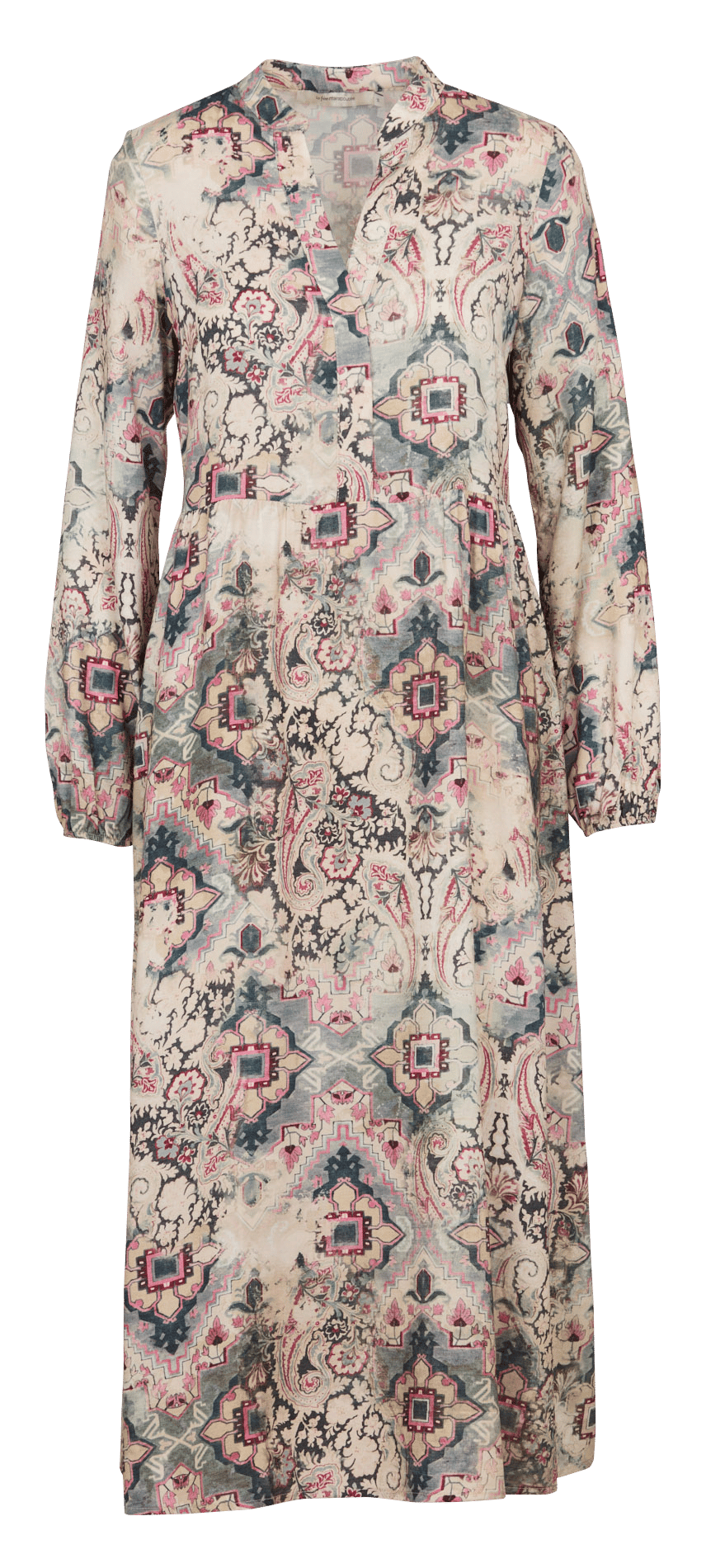 Robe droite longue à imprimé LA FEE MARABOUTEE Blanc