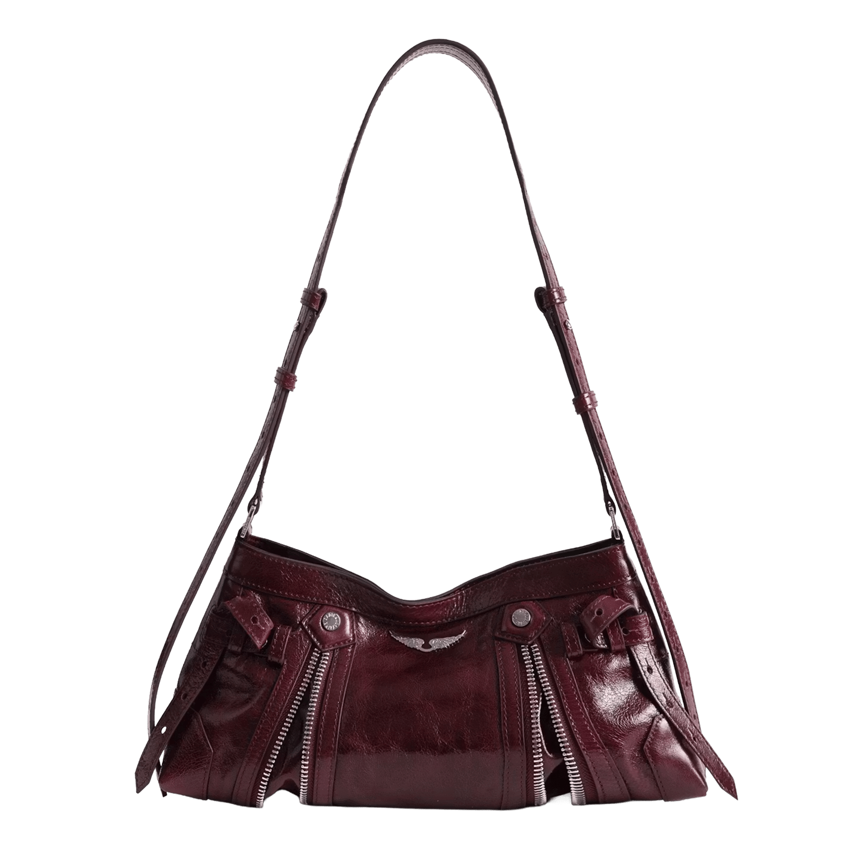 Leren schoudertas ZADIG&VOLTAIRE Violet