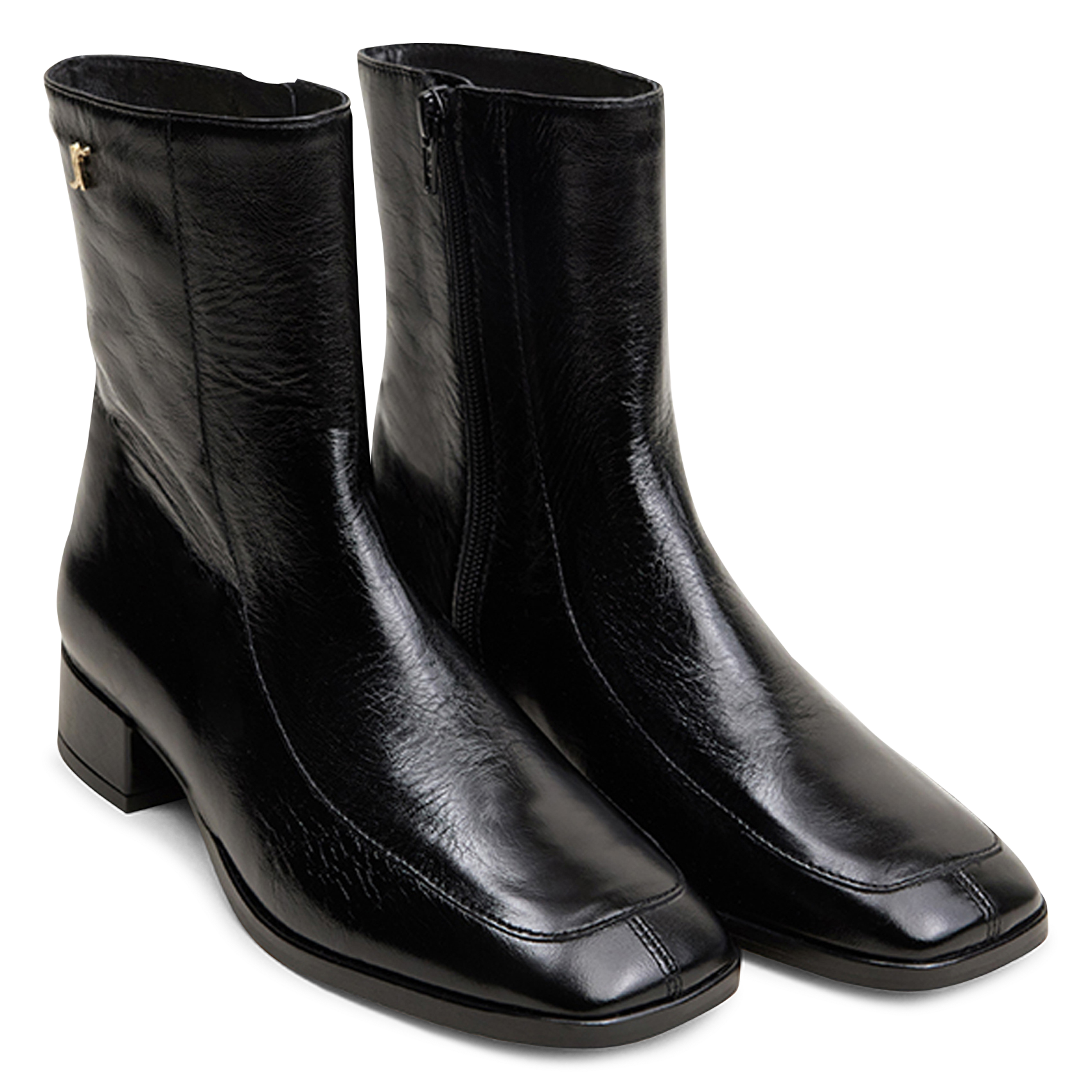 Stiefeletten aus Vintage-Leder JONAK Schwarz