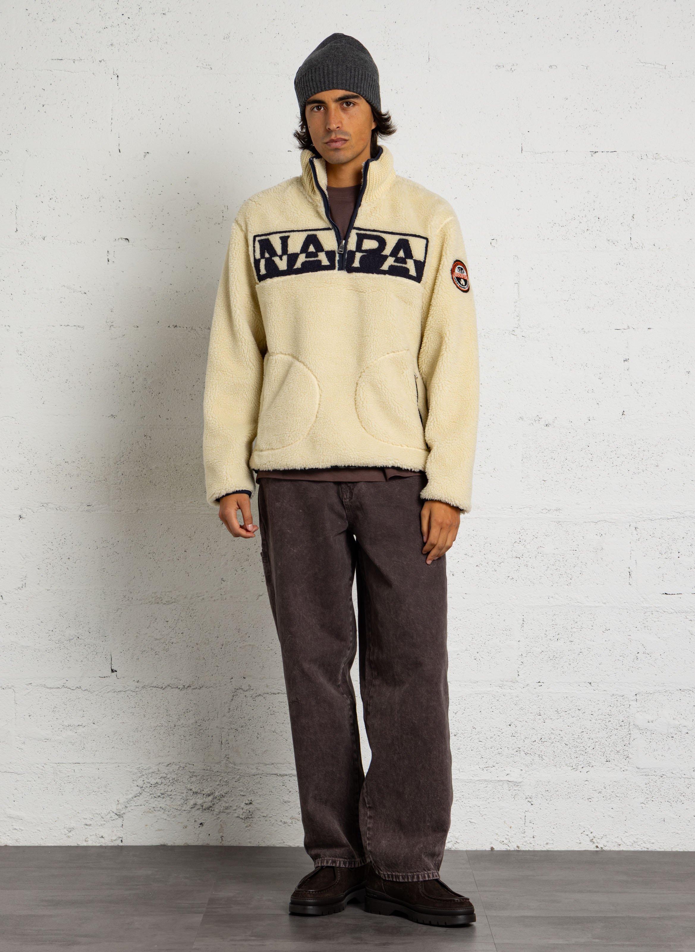 High-neck fleece NAPAPIJRI White